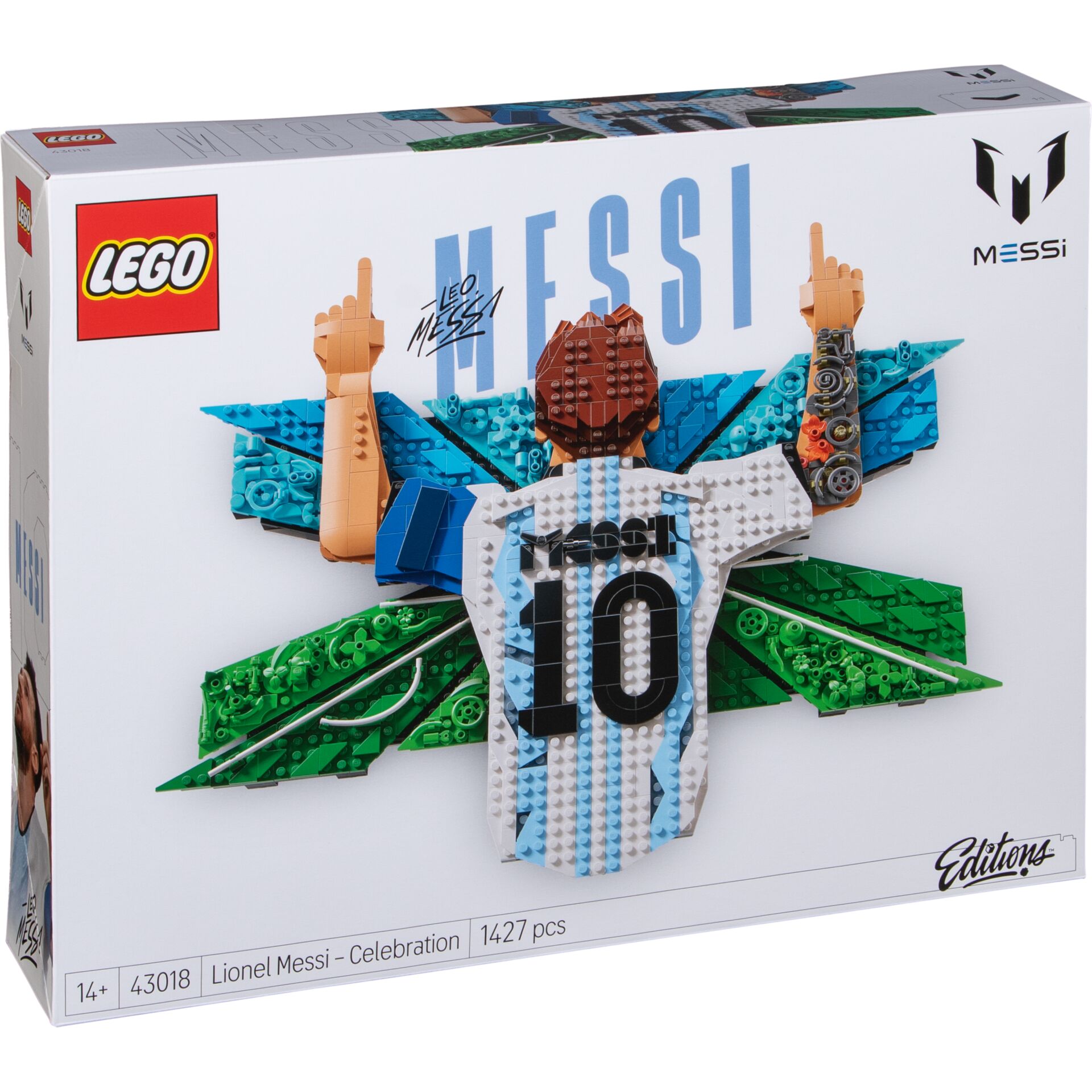 LEGO, Modellbau, Sammelbox, Sportlerfigur, Argentinien-Flagge, Lego, Kunstwerk, Messe, Figuren, Klappfigur