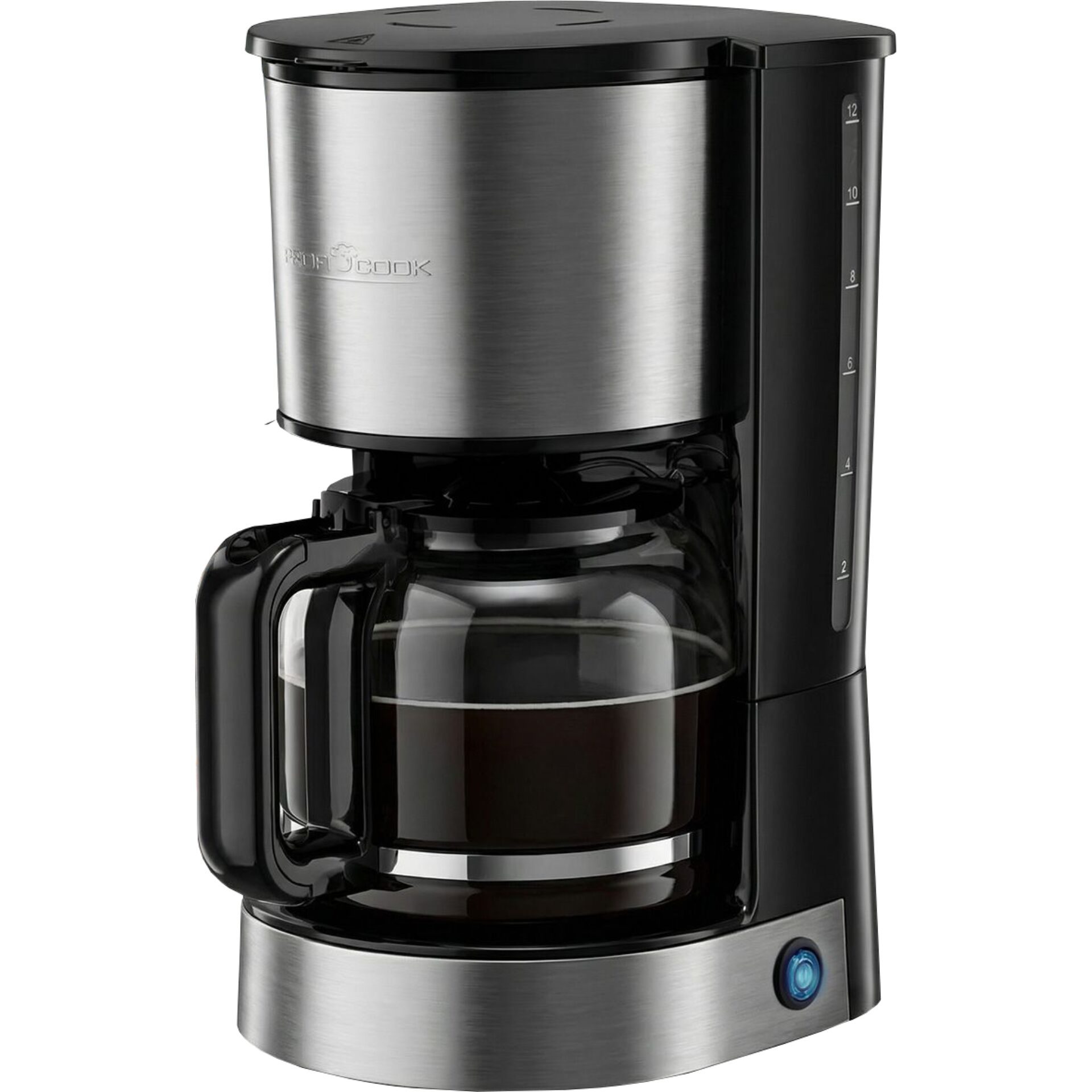 Kaffeemaschine, Filterkaffeemaschine, Glasbehälter, Edelstahl, digitalanzeige