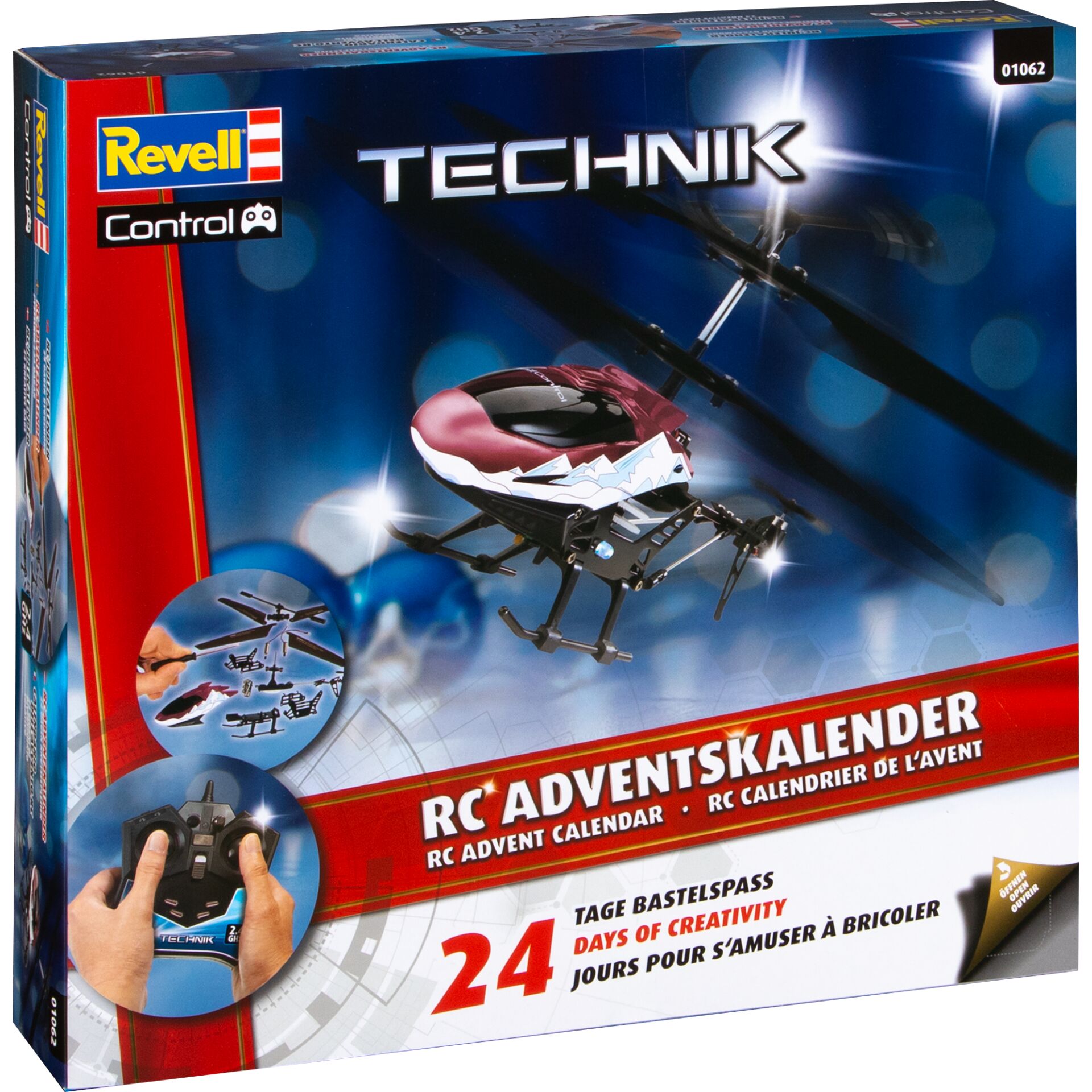 RC-Hubschrauber, Adventskalender, Technik, Fernsteuerung, 24 Teile