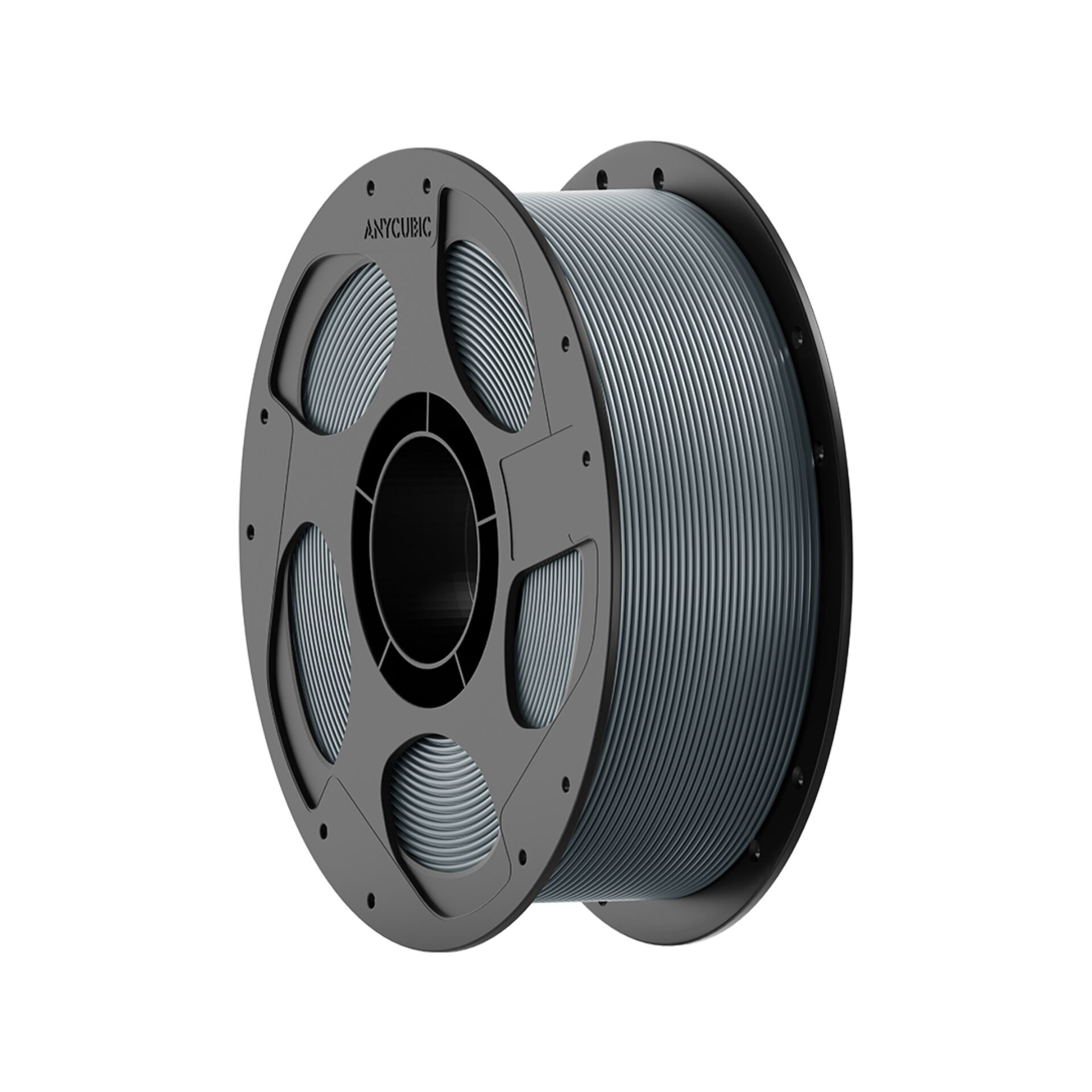 3D-druckfilament, PLA/FDM, grau, Spule, drahtartig
