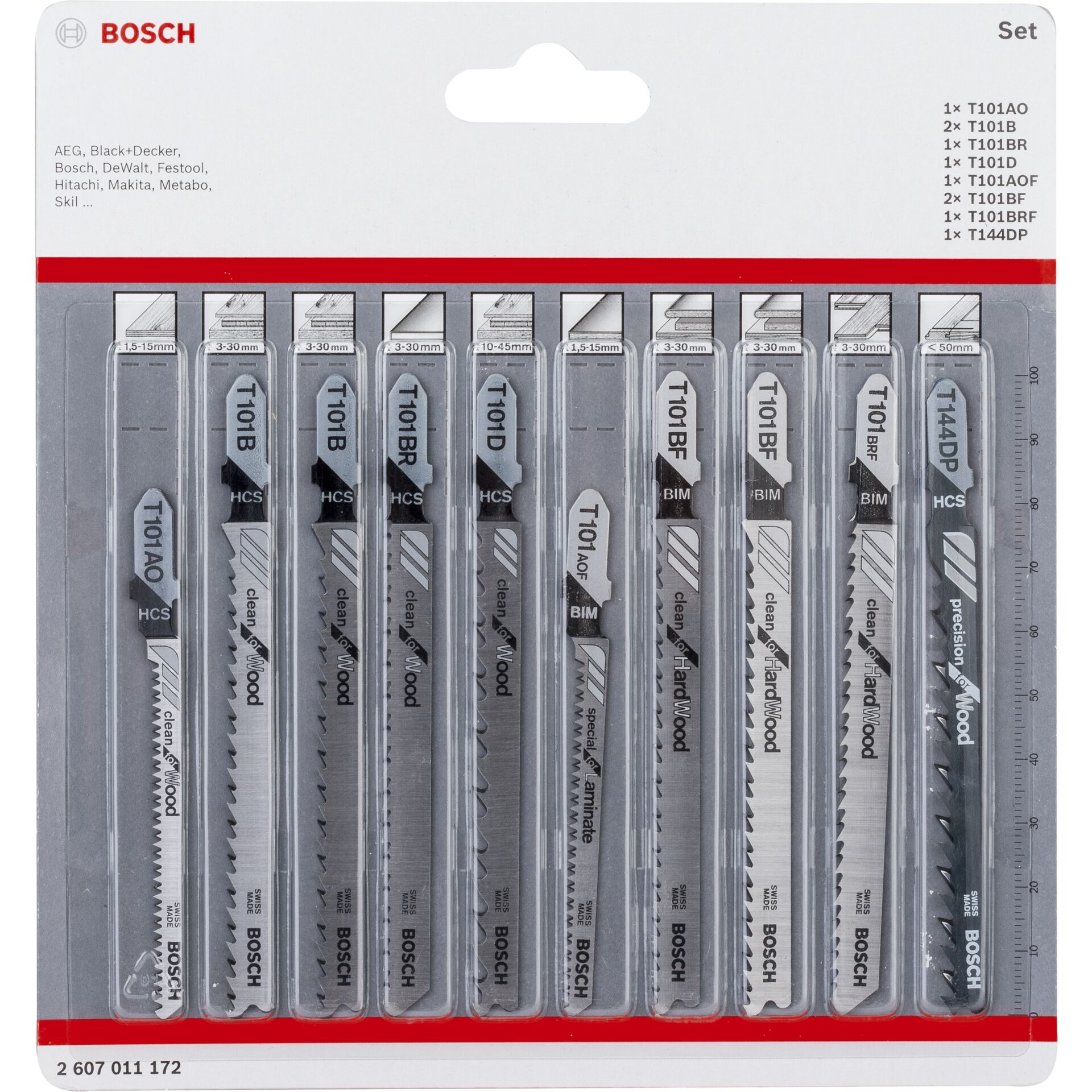 Bosch Blister Set STB  10-pcs. clean