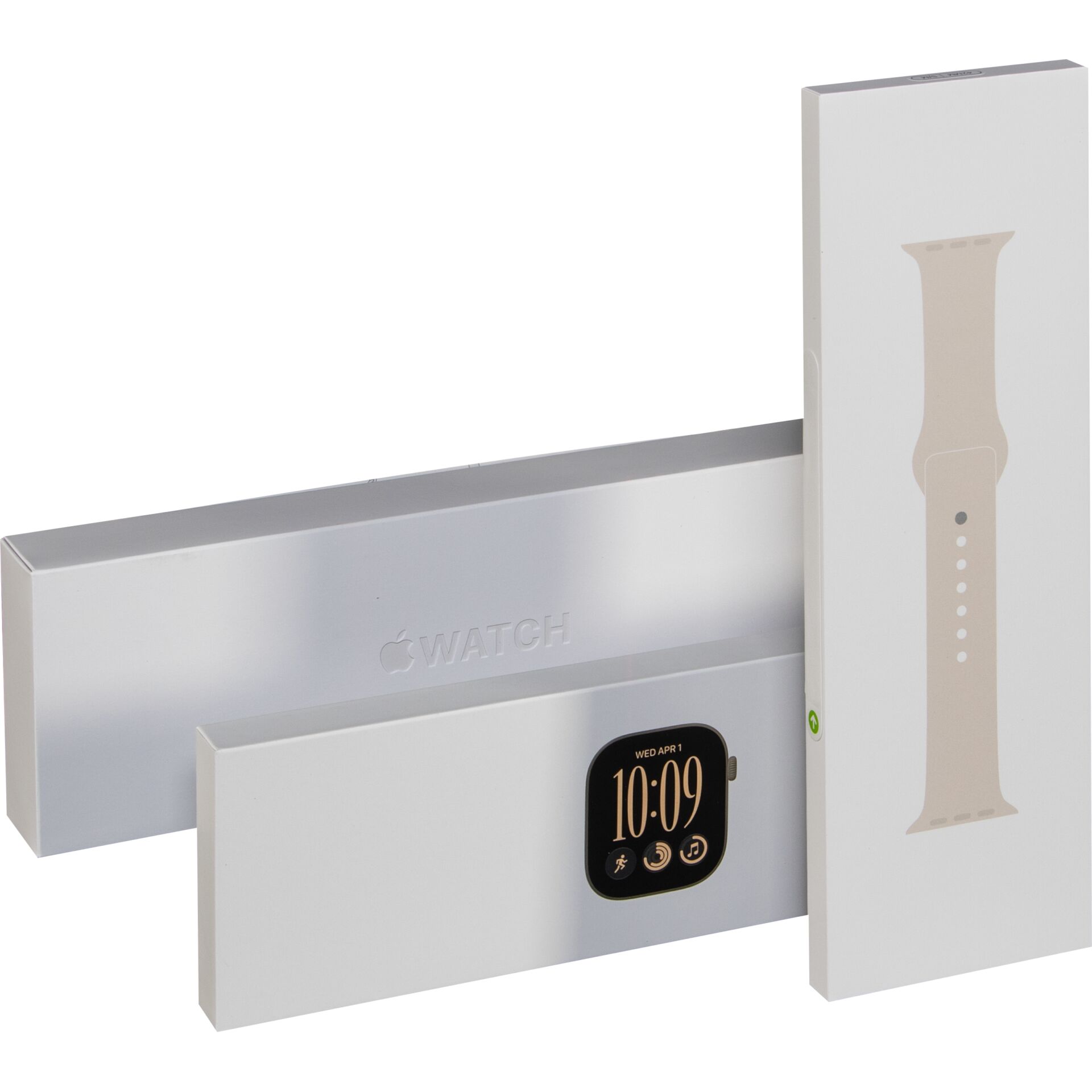 apple uhr, armband, display-serie, smartwatch, verpackung box