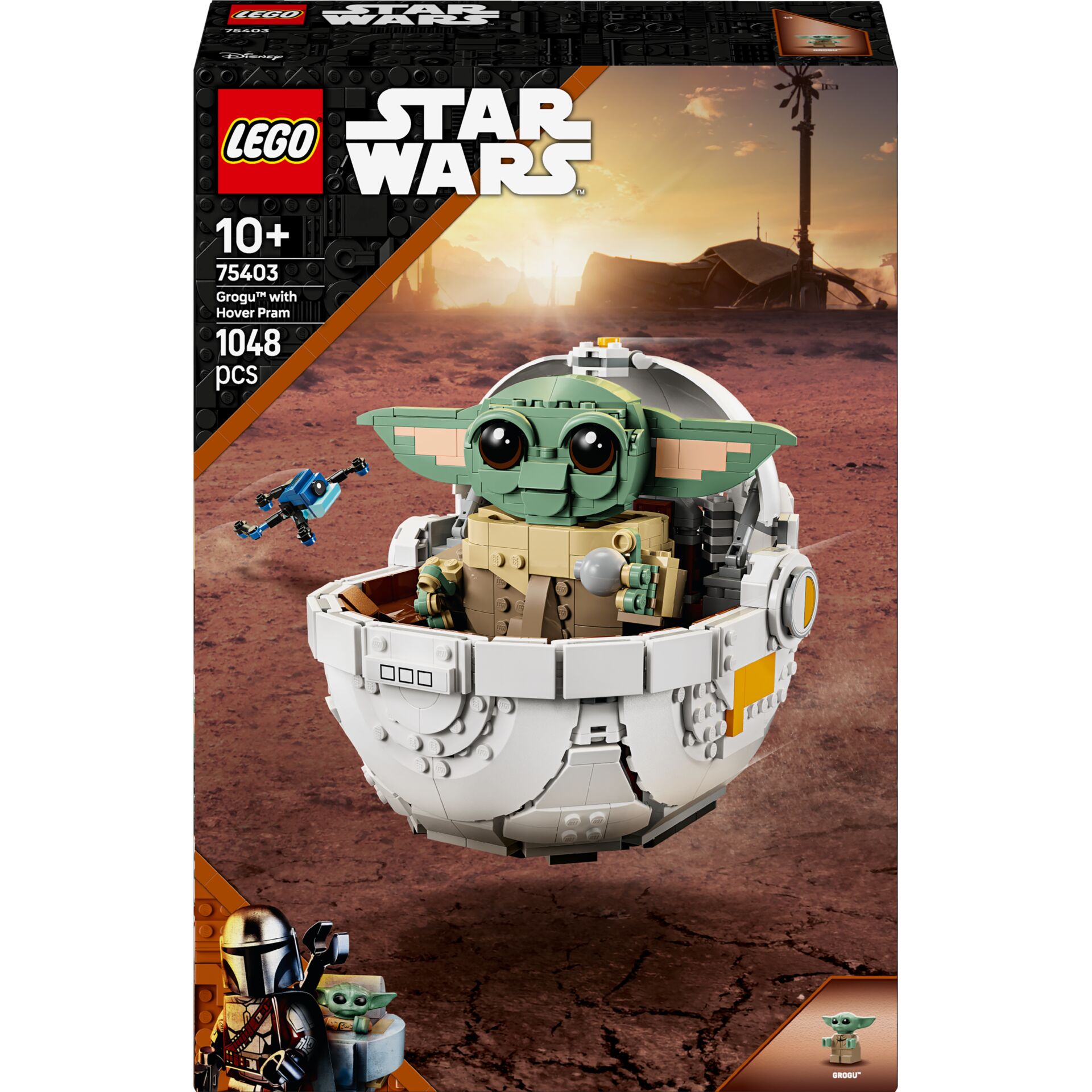 Star Wars, Grogú with Hover Pram, Lego Set, Baukiste, Schwebe-Pod