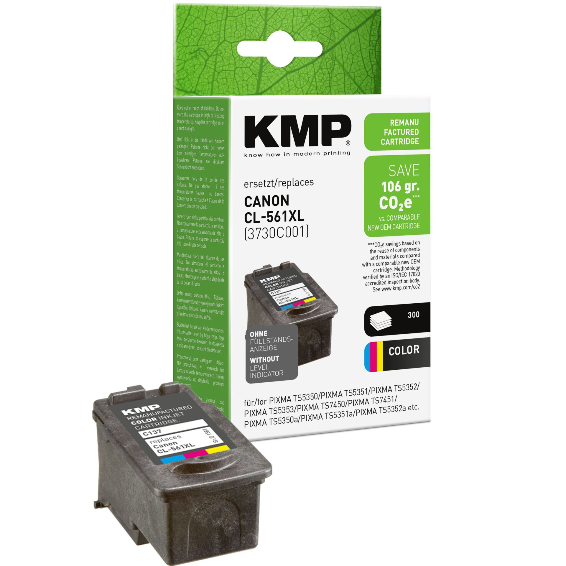 Adapter, Elektronik, QR Code, Tintenpatrone, KMP, CANON, Farbkartusche, Kompakt