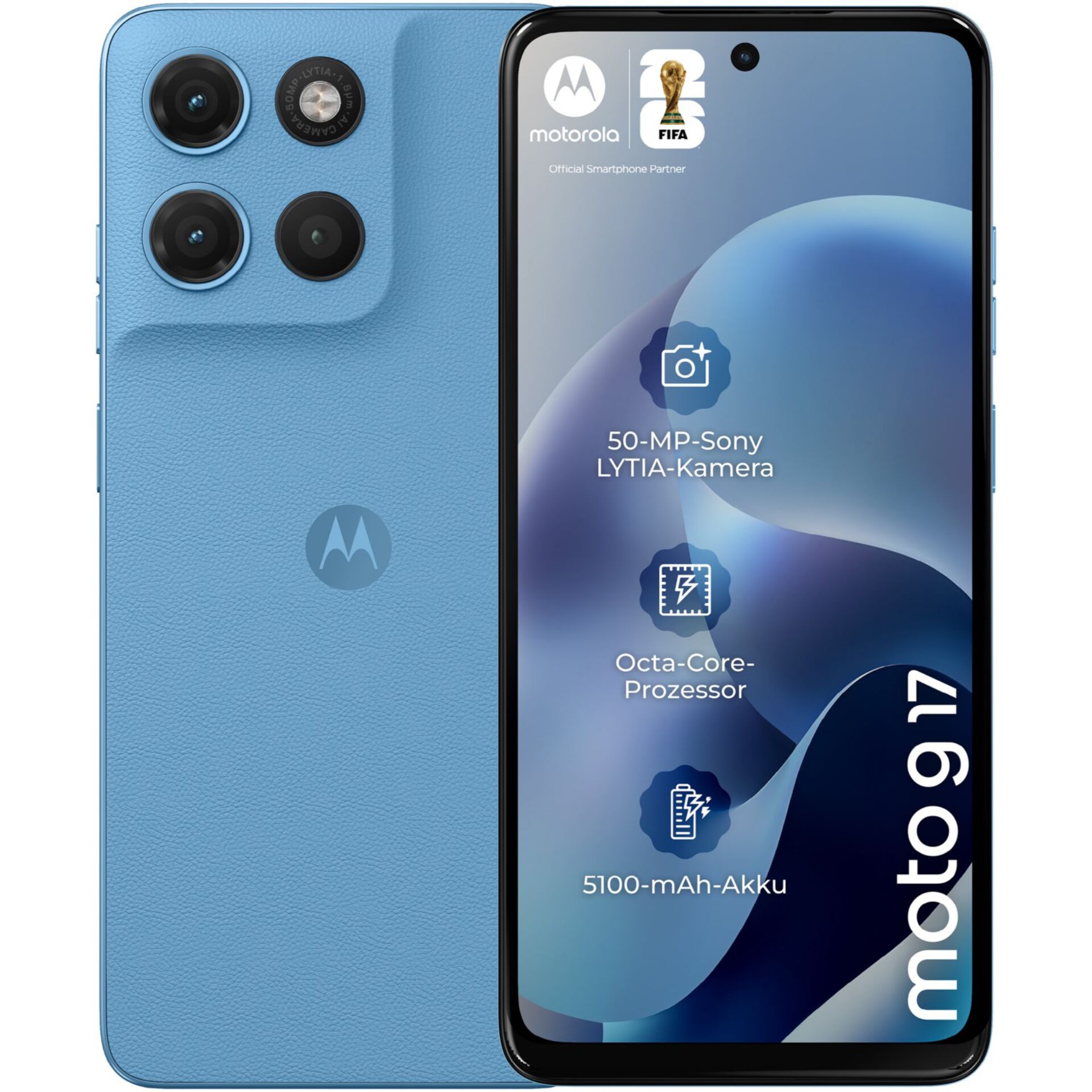 Smartphone, Blau, Dreifachkamera, 50 MP, 5100 mAh