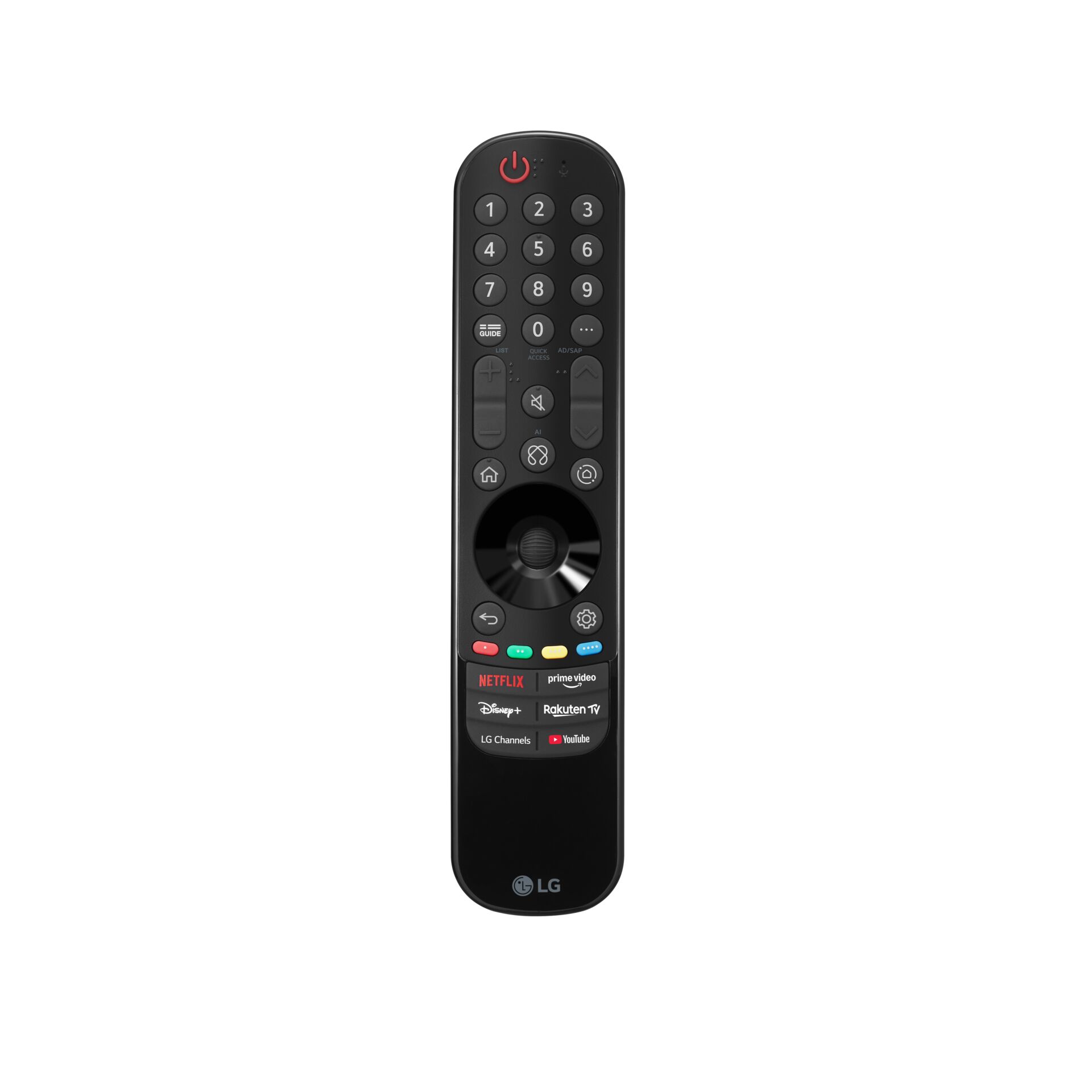 Fernbedienung, TV-Fernbedienung, schwarz, Zifferntasten, Streaming-Tasten