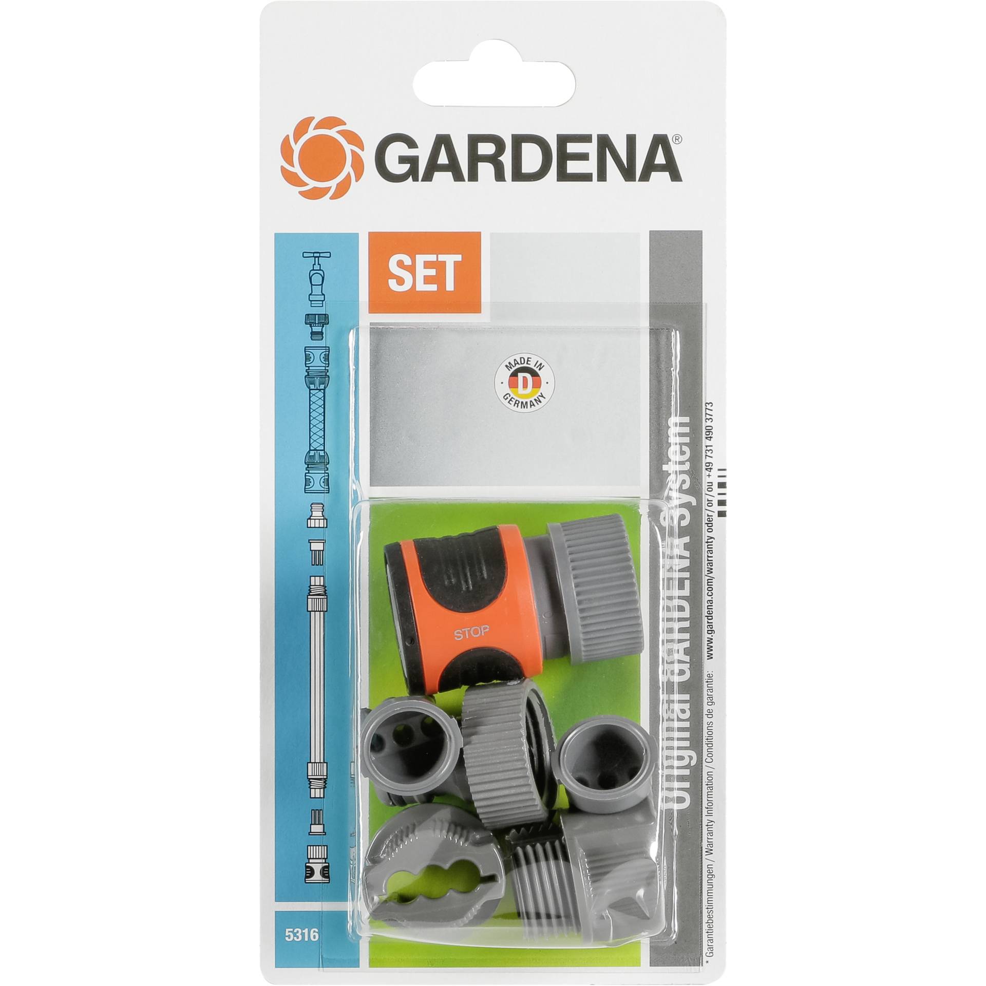 Gardena aansluitingsgarnituur  voor sproeierslang