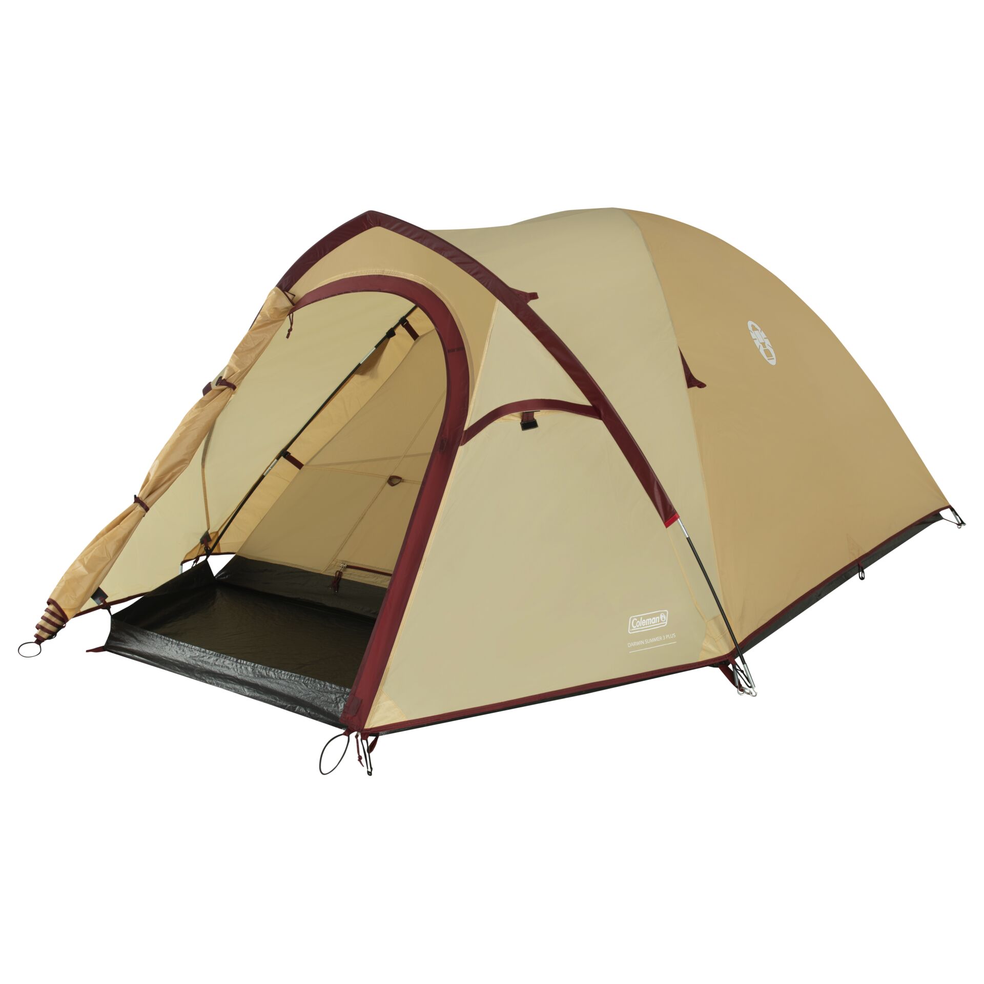 Zelt, Kuppelzelt, Campingzelt, Beige, Rahmenzelt