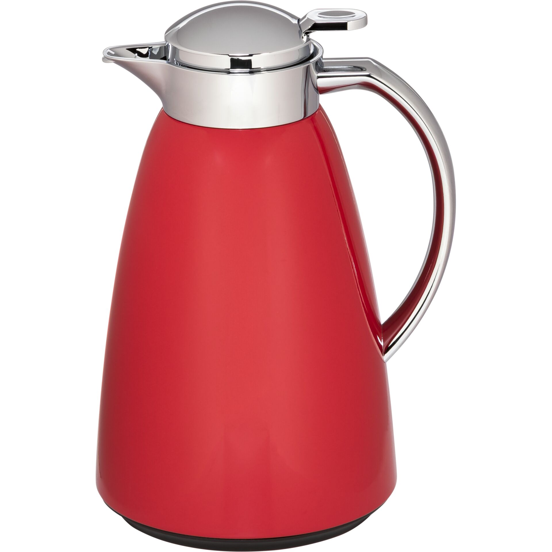 Kaffeemetallkanne, Thermische Kanne, Rot, Edelstahlgriff, Auffangdeckel