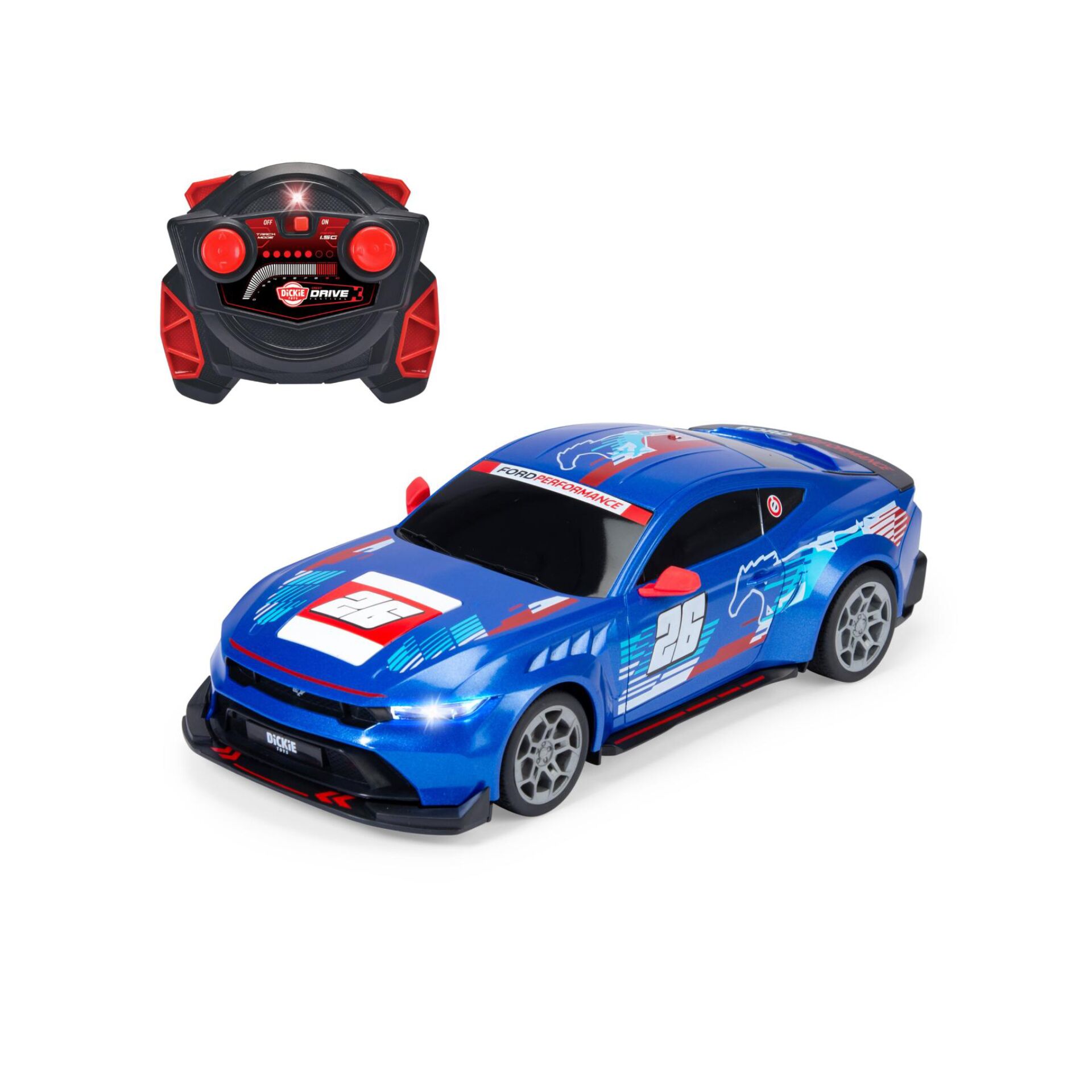 RC-Auto, Blaues Auto, Fernsteuerung, Rennwagen, Grafische Aufdrucke