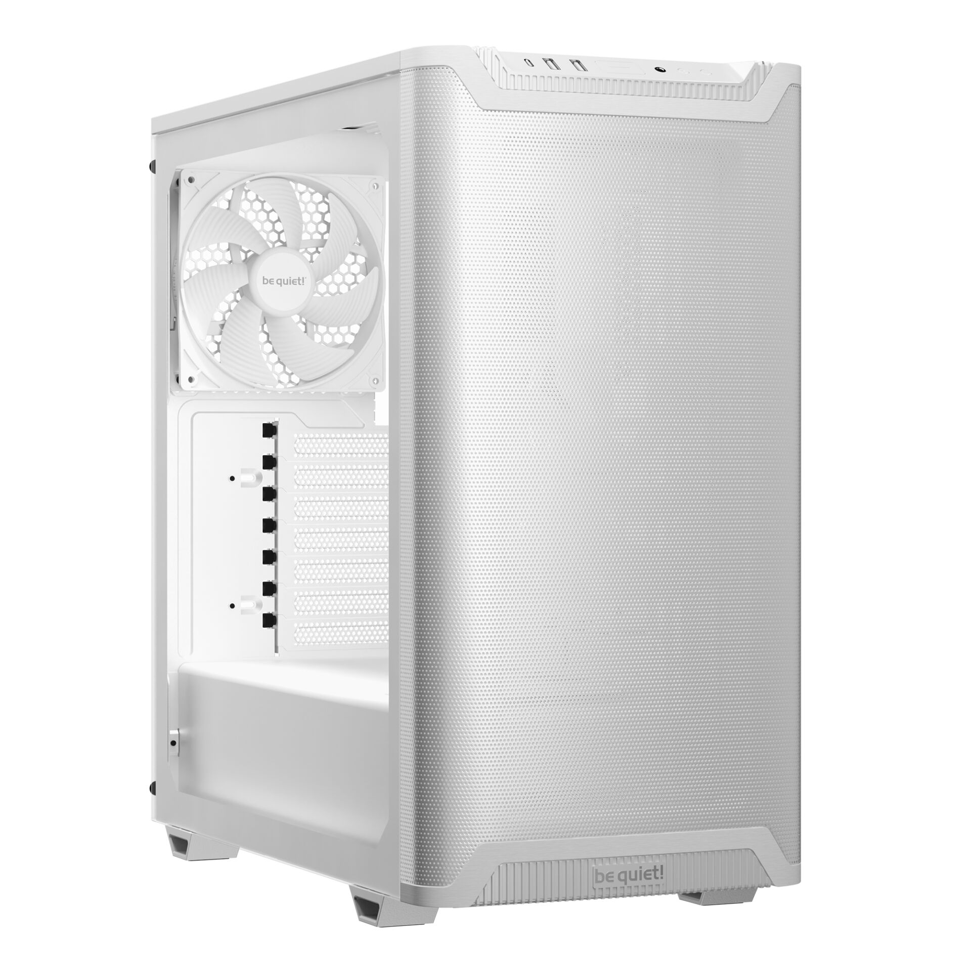 Mid-Tower, PC-Gehäuse, Weiß, Mesh, Vorderseite