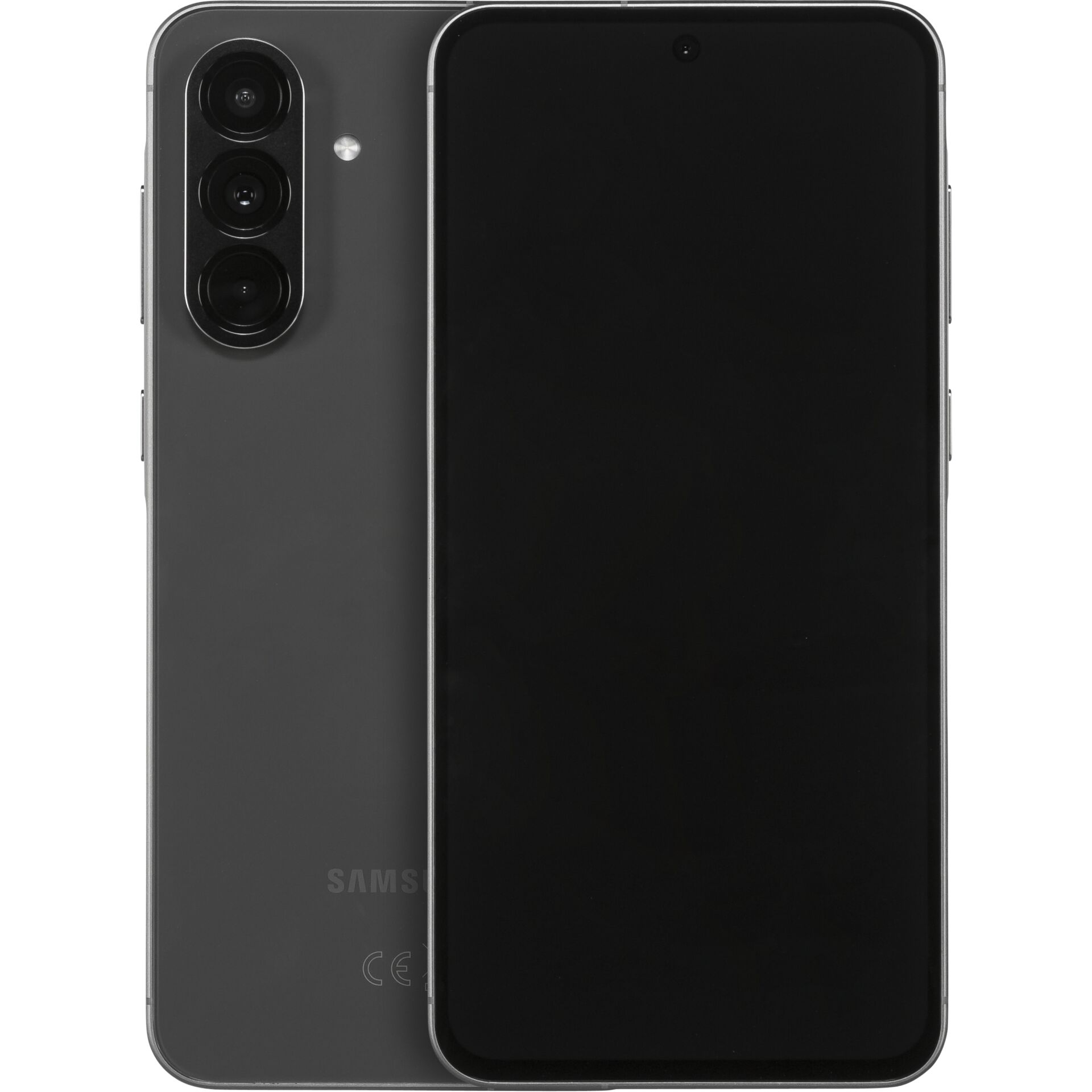 Smartphone, Dreifachkamera, Schwarz, Rückkamera, randloses Display