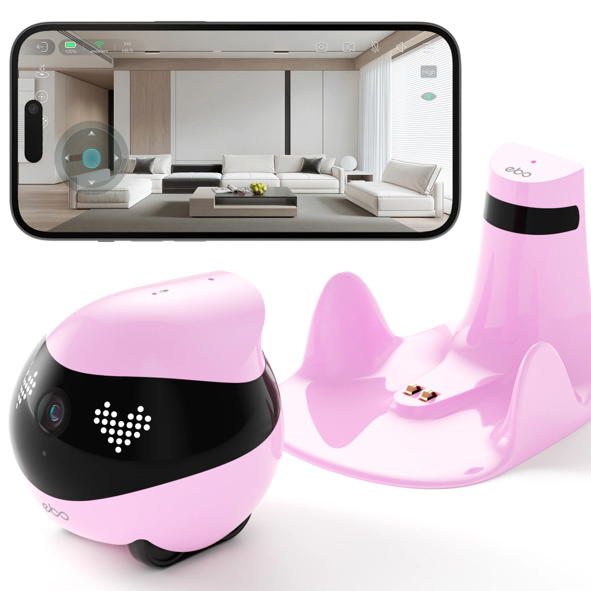 LED-Bildschirm, RasendiRobot, pinkes Spielzeug, Wohnzimmer-Simulator, AI-Trainingsgerät