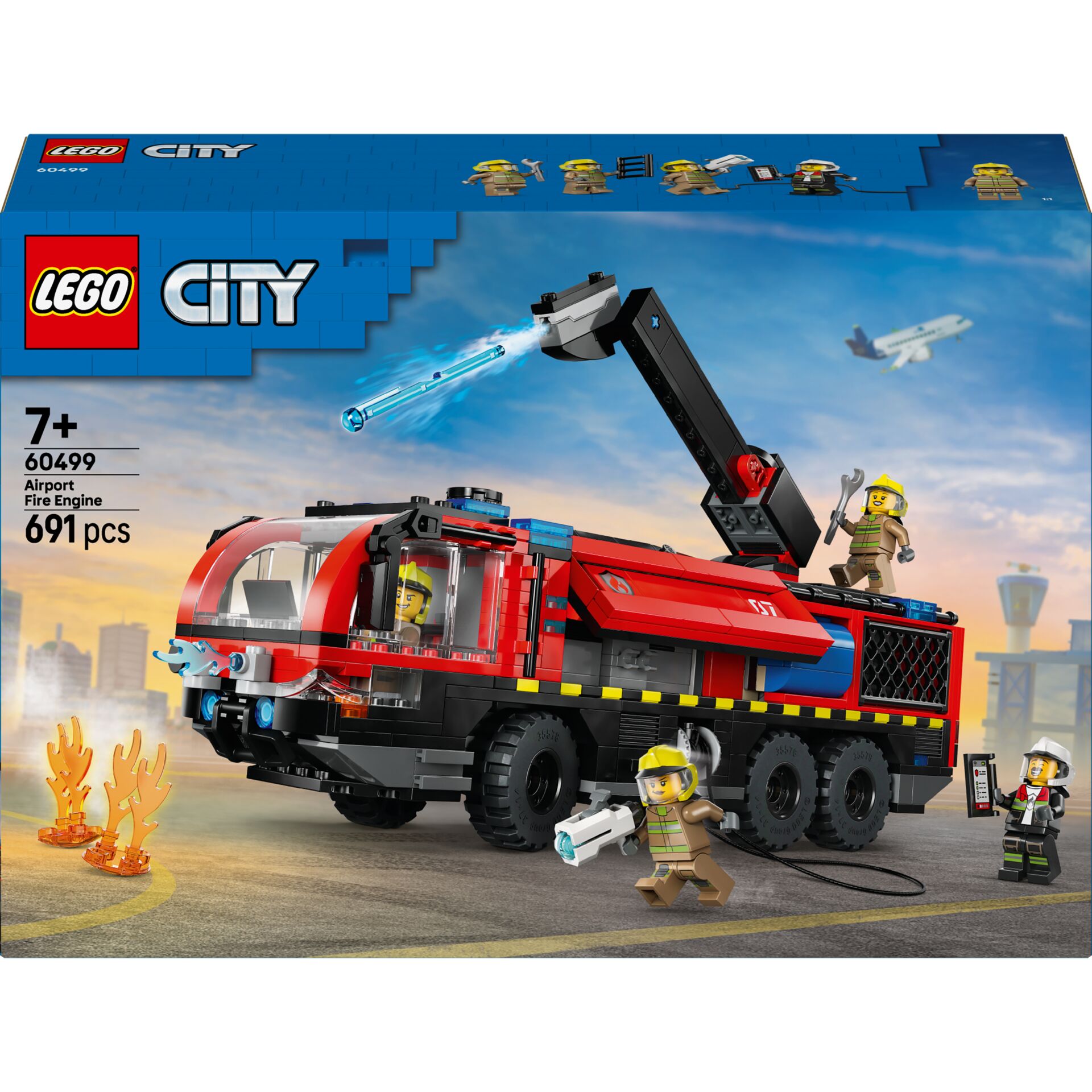 Feuerwehrfahrzeug, Lego Stadt, Feuerwehr-Wagen, 6x6-LKW, Spielzeug