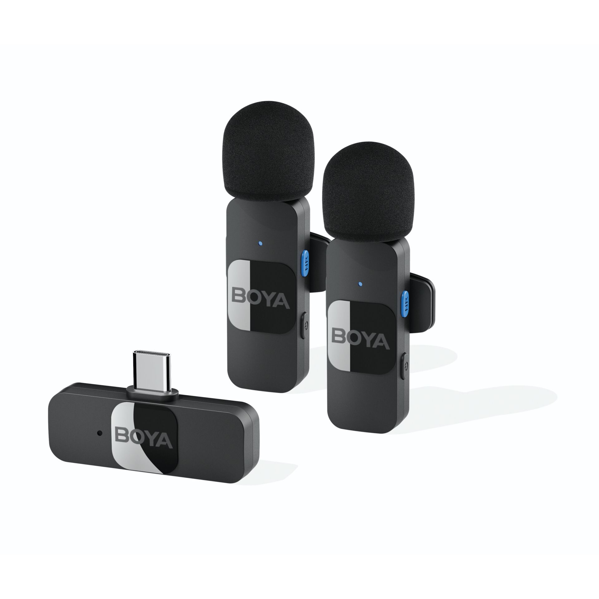 Mikrofone, Handheld, drahtlos, Clip-on, USB-C-Adapter