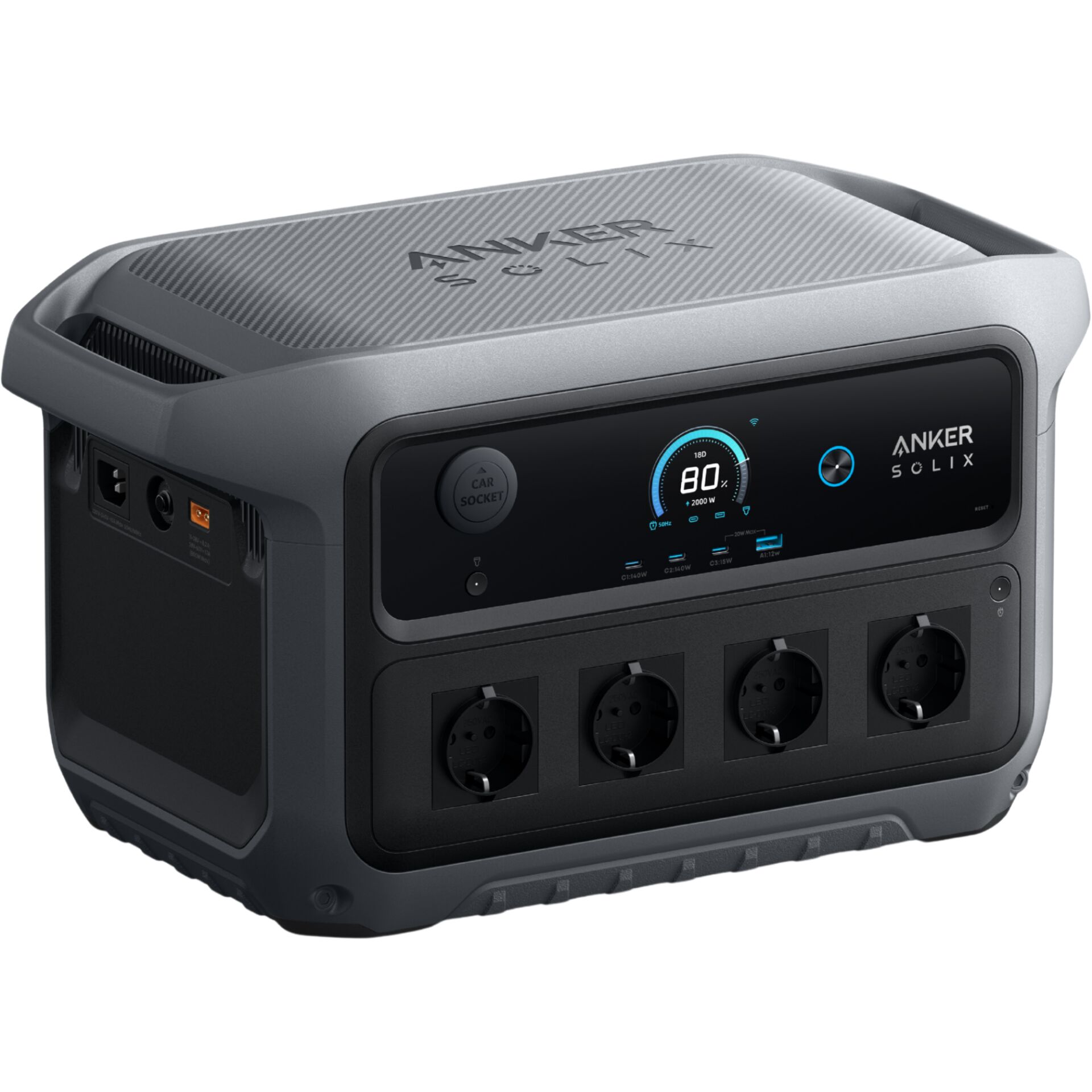 Power station, Portable generator, UDC battery, AC outlets, USB-C ports