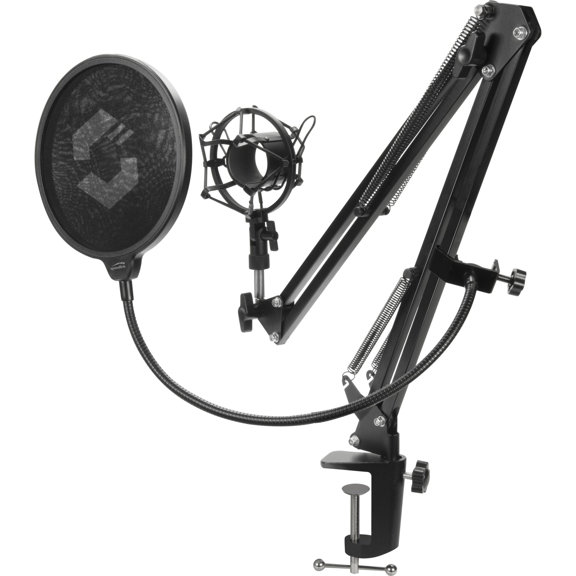 nordic-popfilter, mikrofon, boom-arm, schwenkarm, stativ