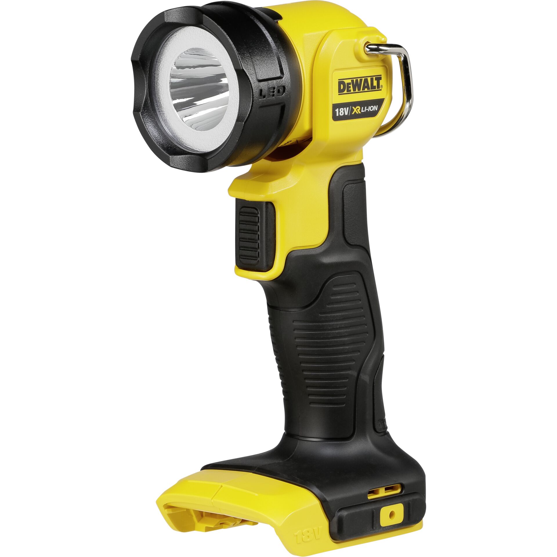 Akku-Taschenlampe, LED, 18V, Knickschutz, Gehäusegelb