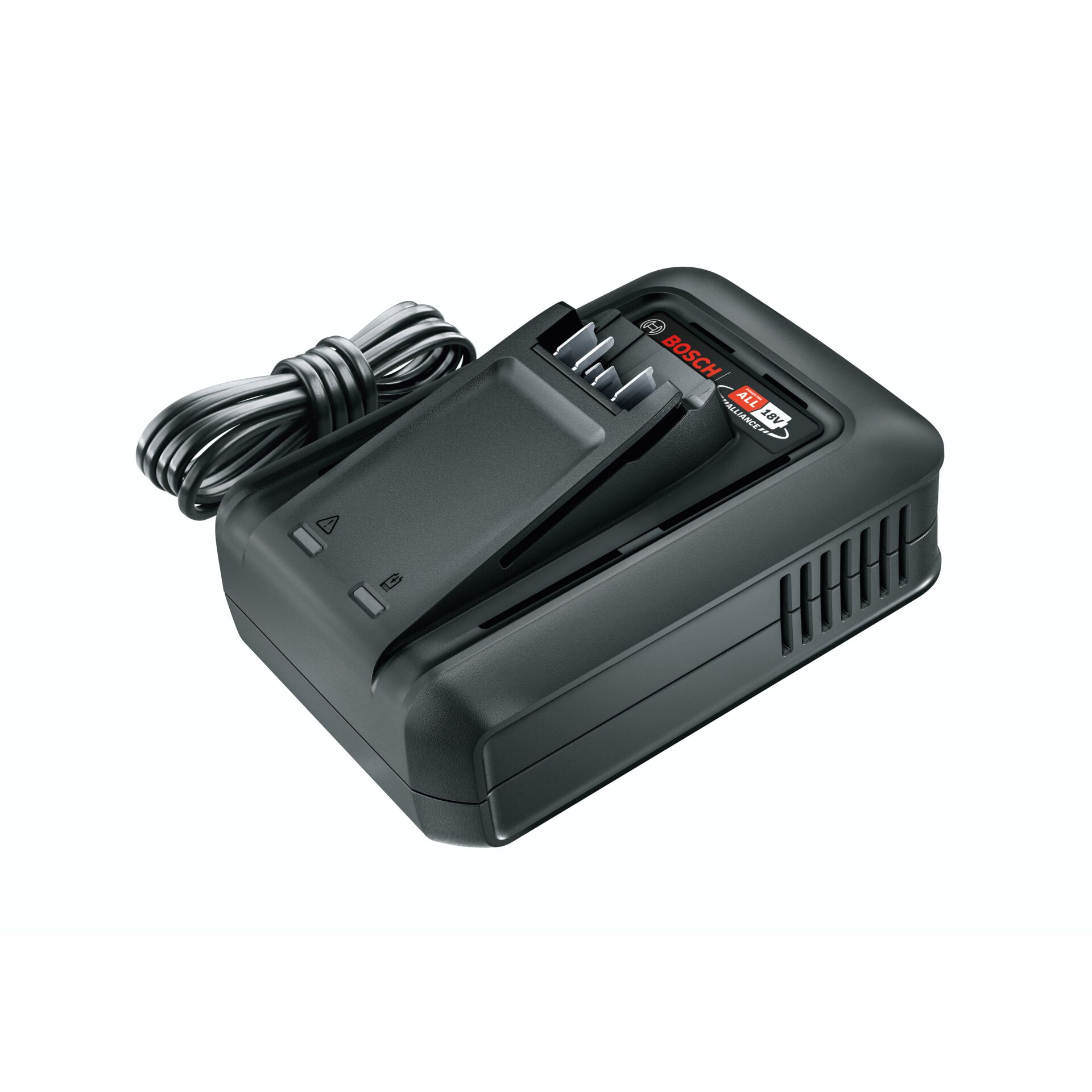 Ladegerät, Batterieladegerät, Akku-Ladegerät, Gehäuse, Schwarz