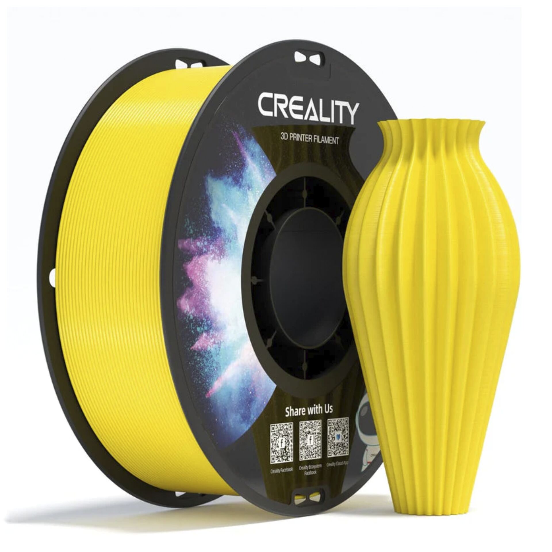 3D-Druck-Filament, PLA-Filament, Gelb, Spule, Vasenfilament