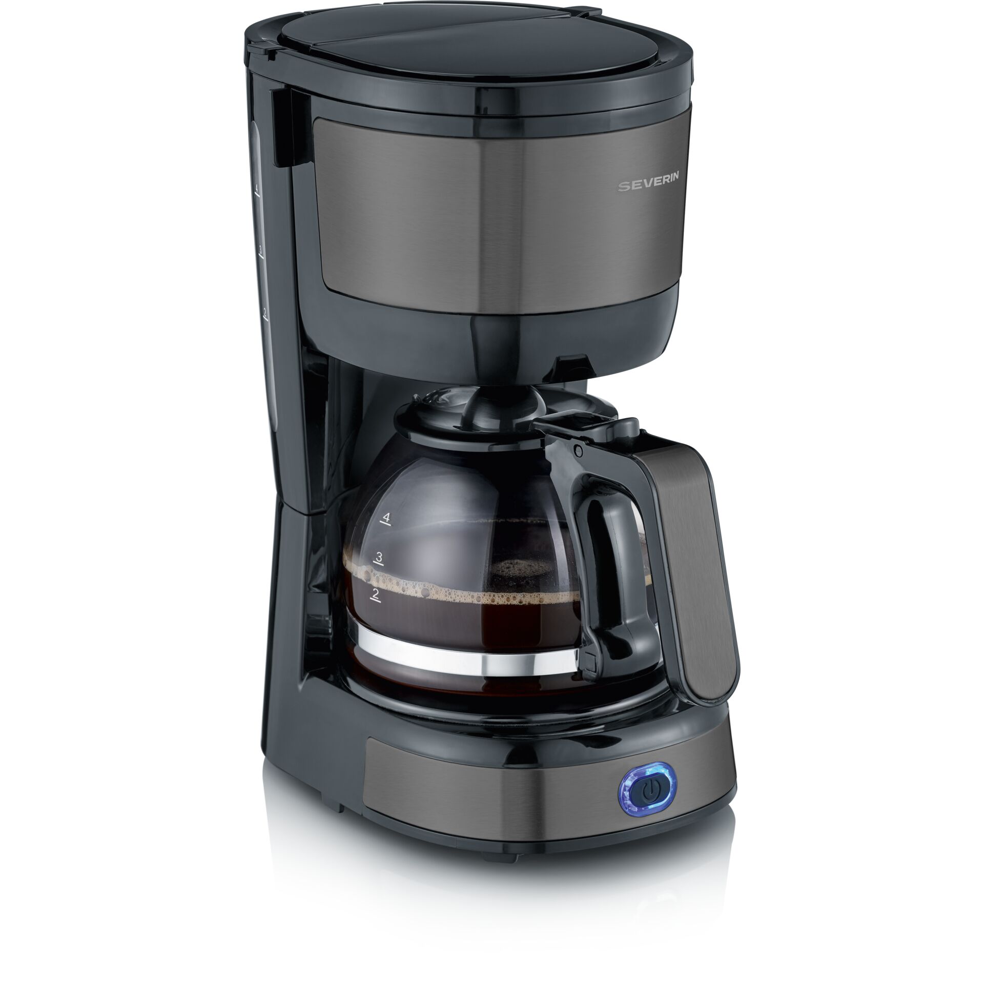 Kaffeemaschine, Filterkaffeemaschine, Glas-Kaffeekanne, manuelle Bedienung, Programmierbar