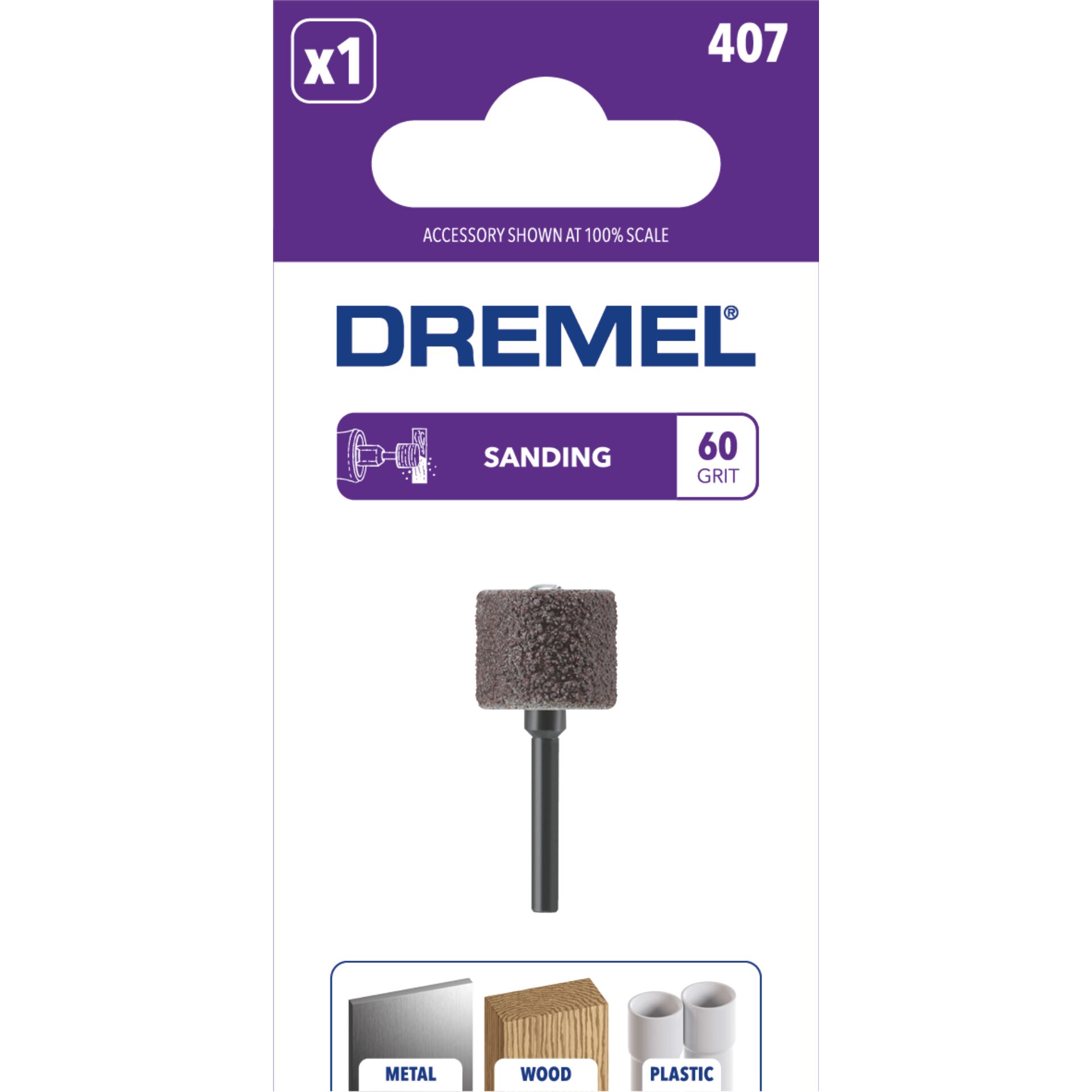 Sandpapier, Schleifkorn, Dremel, Grit 60, Rundkopf-Scheibe