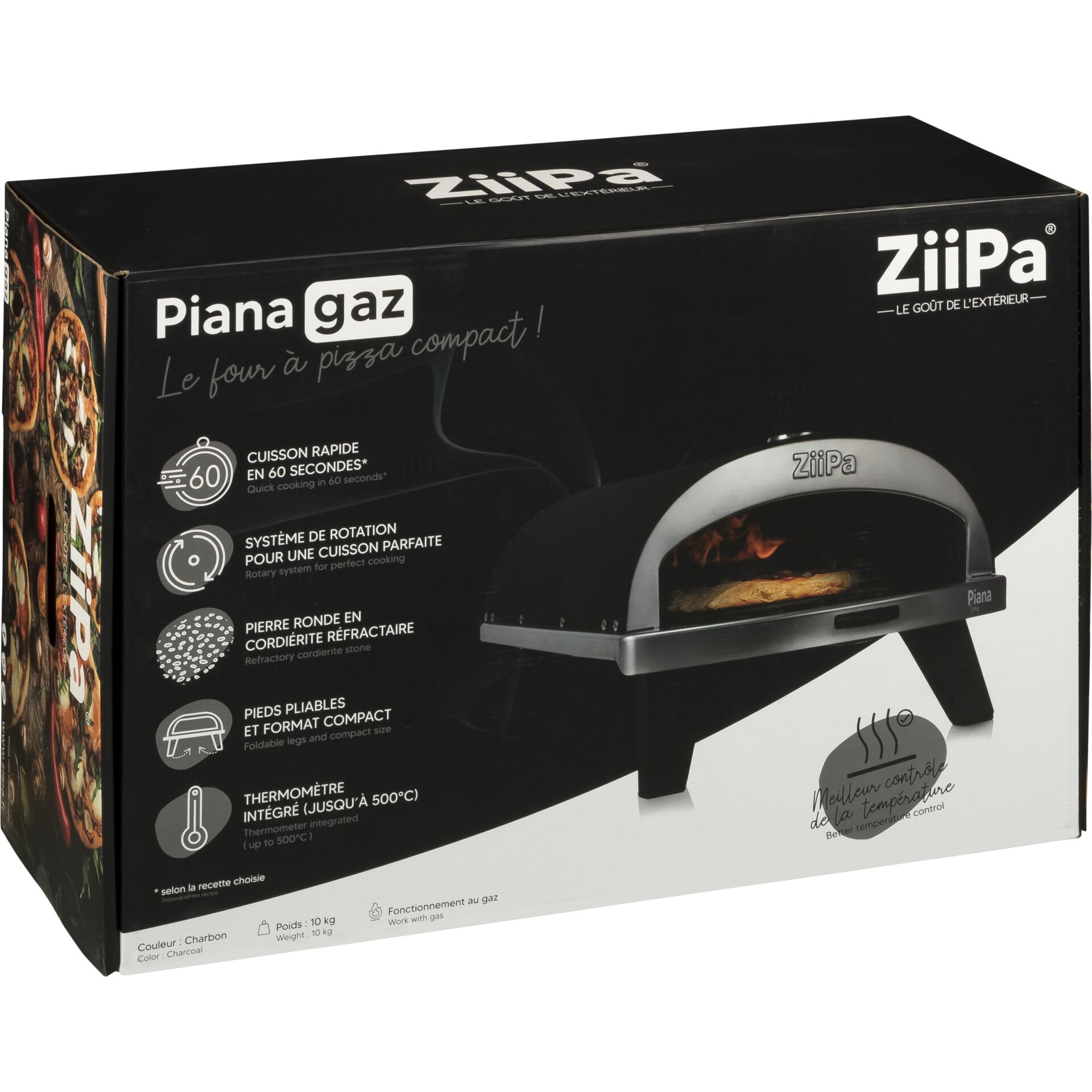 ZiiPa Piana Gas Pizza Oven  Charbon