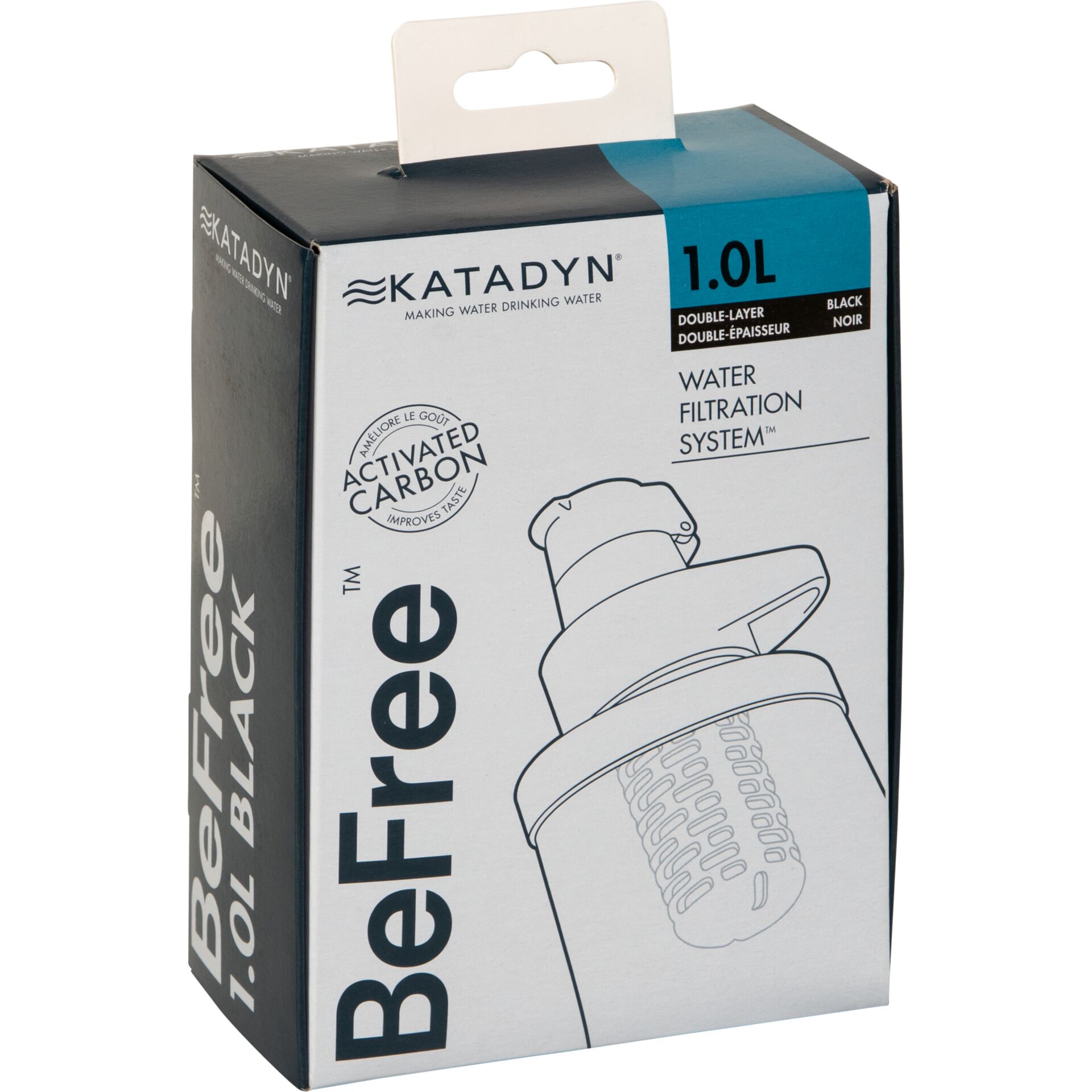 Wasserflasche, Filtrationssystem, Activated Carbon, 1.0L, KATADYN