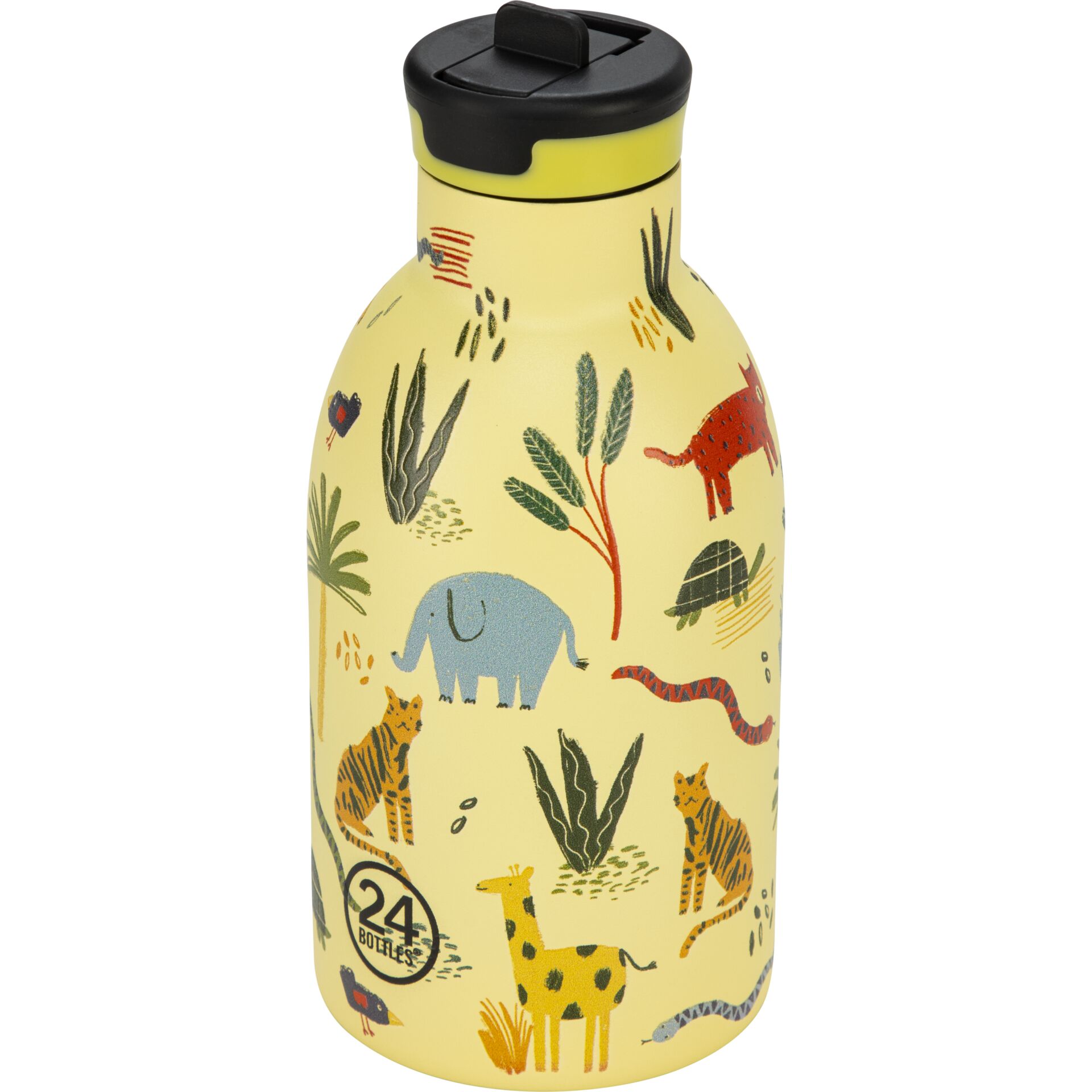 Wasserflasche, Trinkflasche, Aluminium, Tierwelt Muster, 24 Flaschen