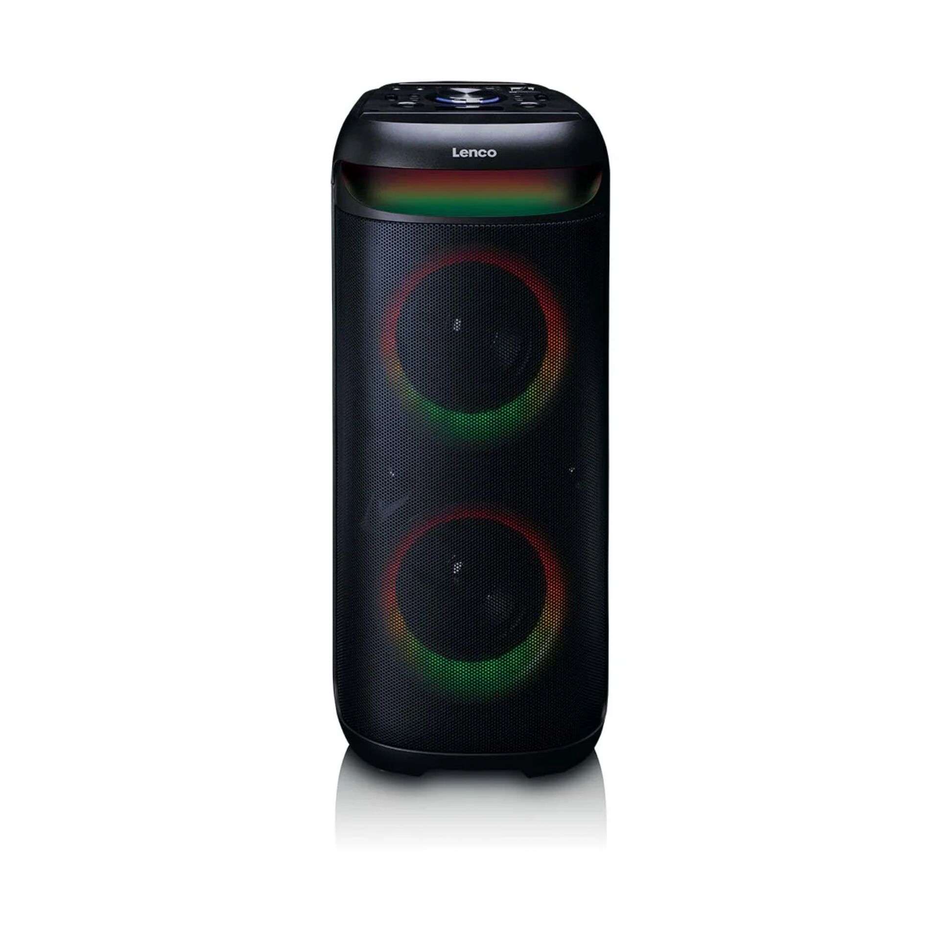 lenco lautsprecher, tragbarer lautsprecher, bluetooth lautsprecher, LED-beleuchtung, turmlautsprecher