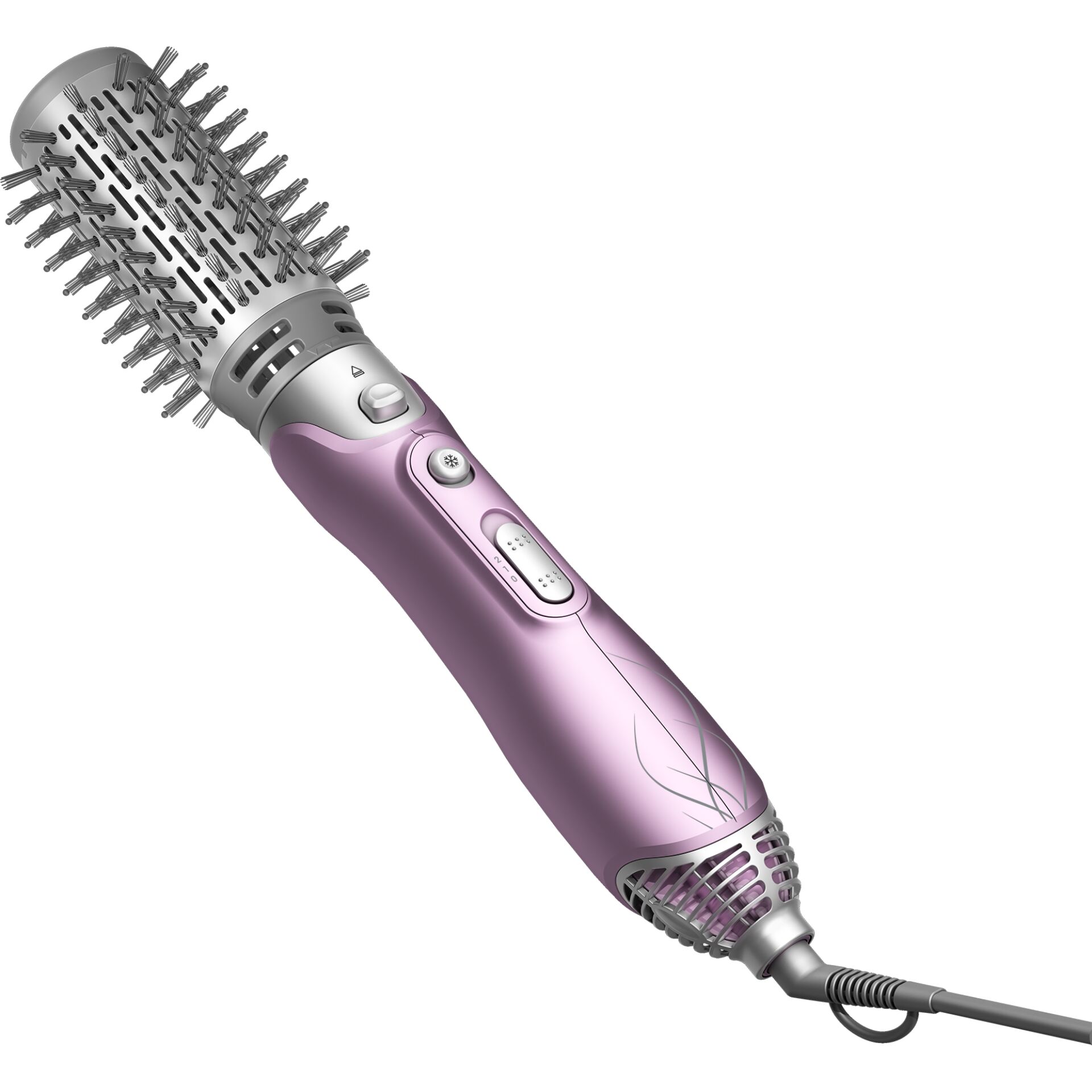 Haarbürste, Haartrockner, Elektrisch, Rot-metallic, Kabelgebunden