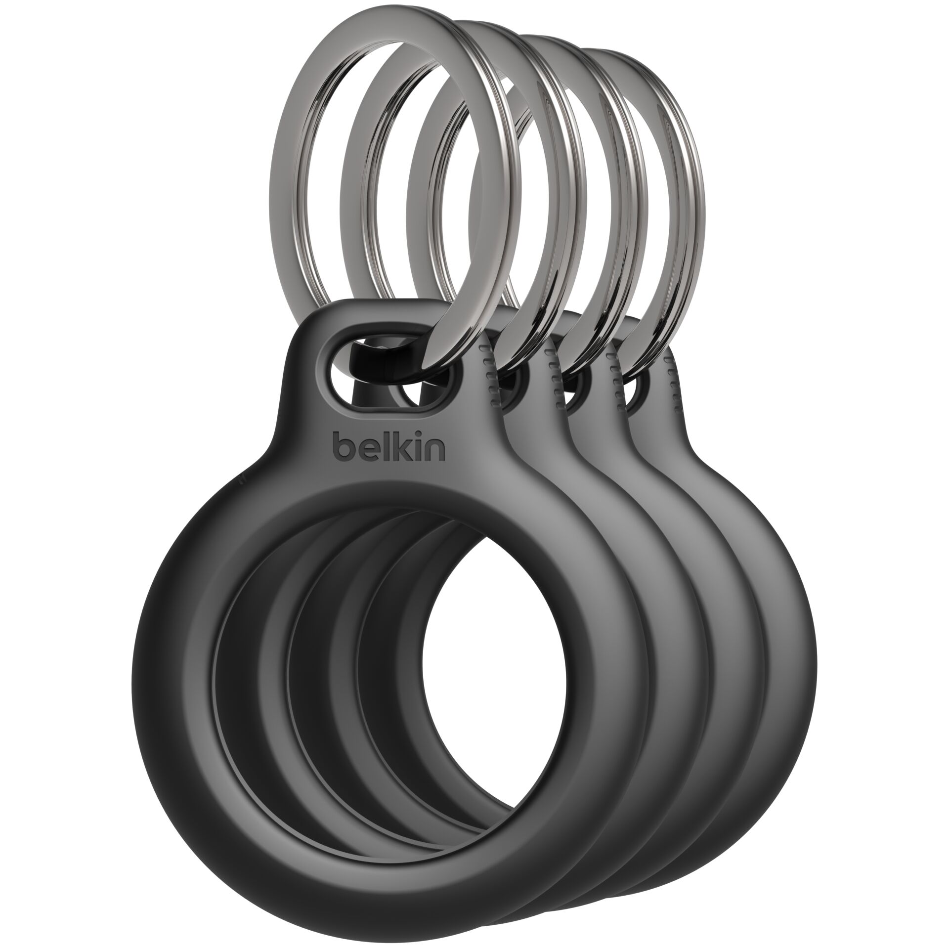 1x4 Belkin Key Ring for  Apple AirTag, black MSC001btBK