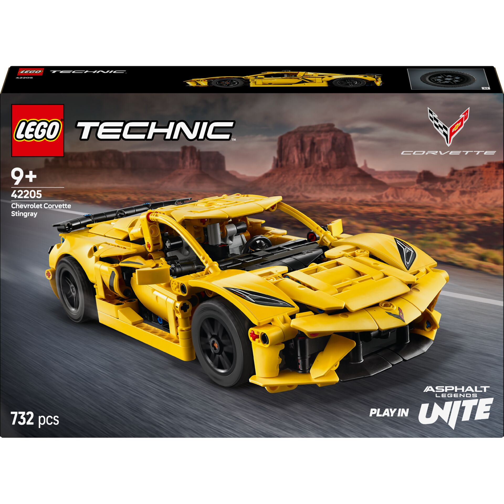 Lego, Technic, Gelb, Corvette, Stingray