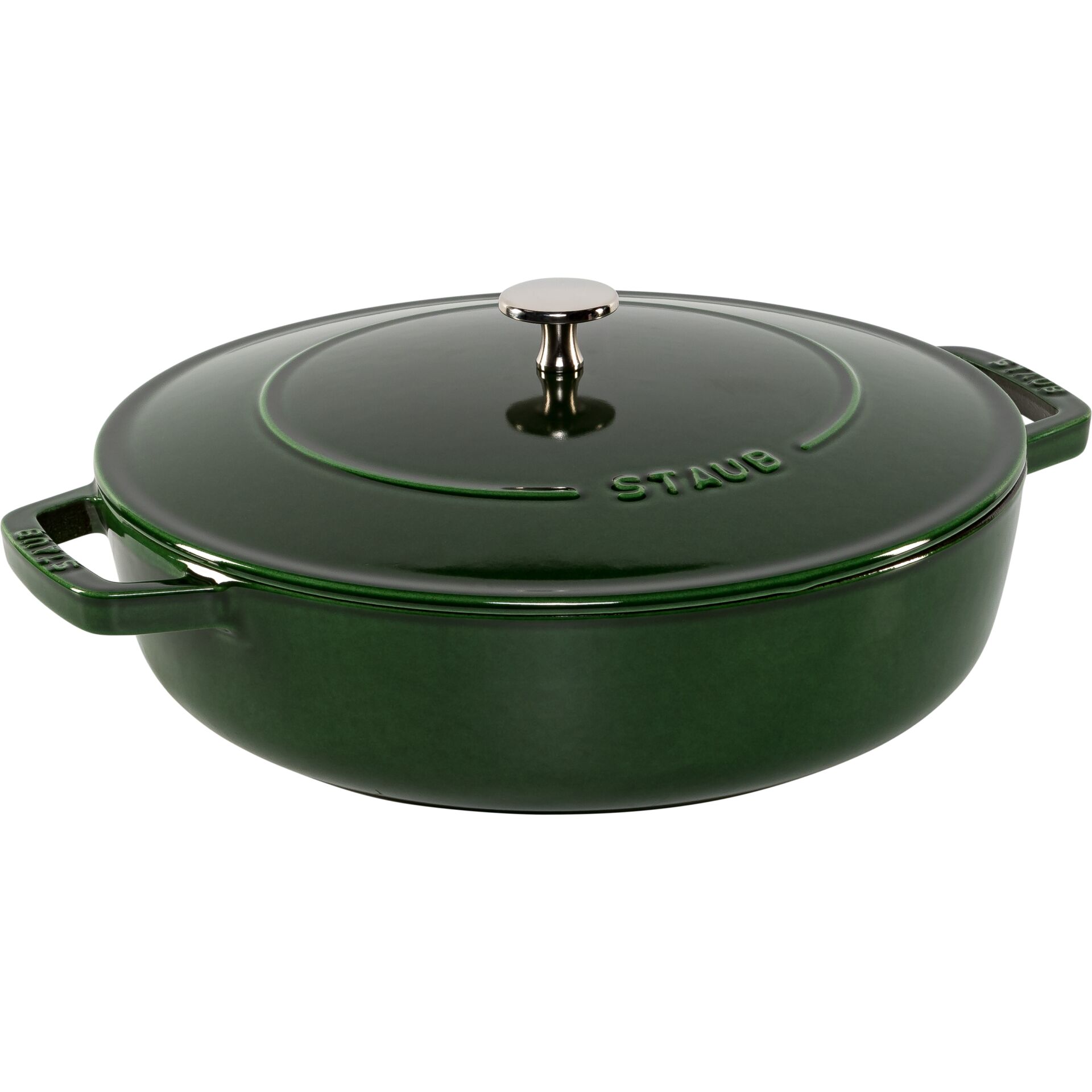 Kochtopf, Pfanne, Gusseisen, Grün, Deckel