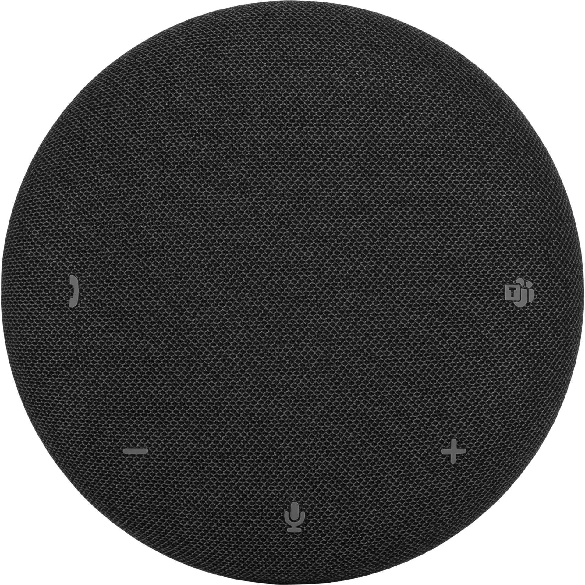 intelligenter Lautsprecher, runder Lautsprecher, Mesh-Gewebe, Lautstärkeregler, Mikrofon