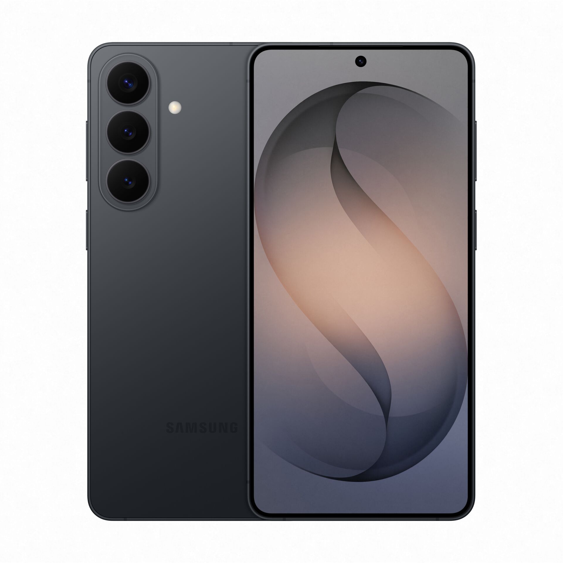 Smartphone, Galaxy, Kamera-Quartett, Glänzende Oberfläche, Dunkelgrau