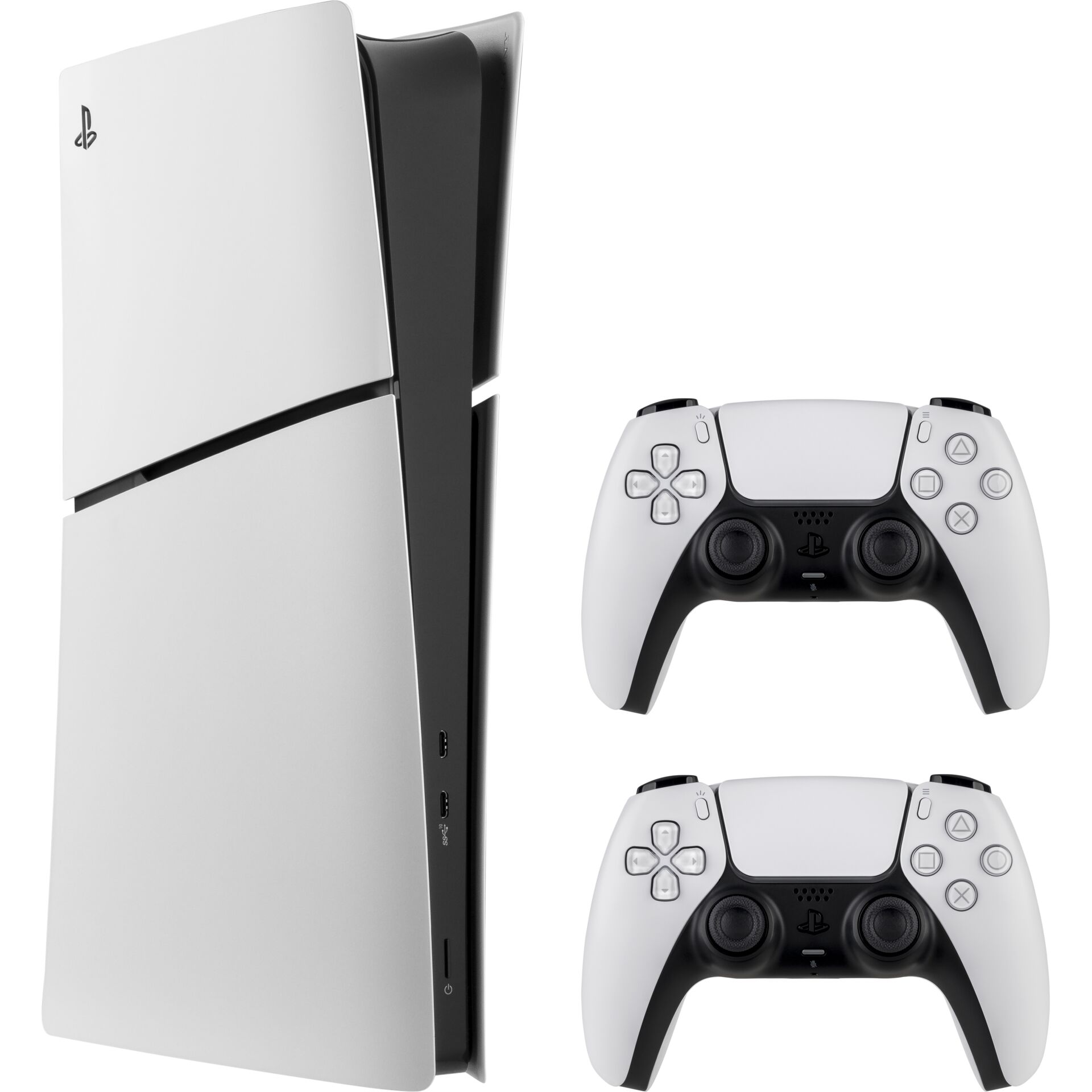 PlayStation 5, Konsole, Weiß, DualSense-Controlleren, USB-C