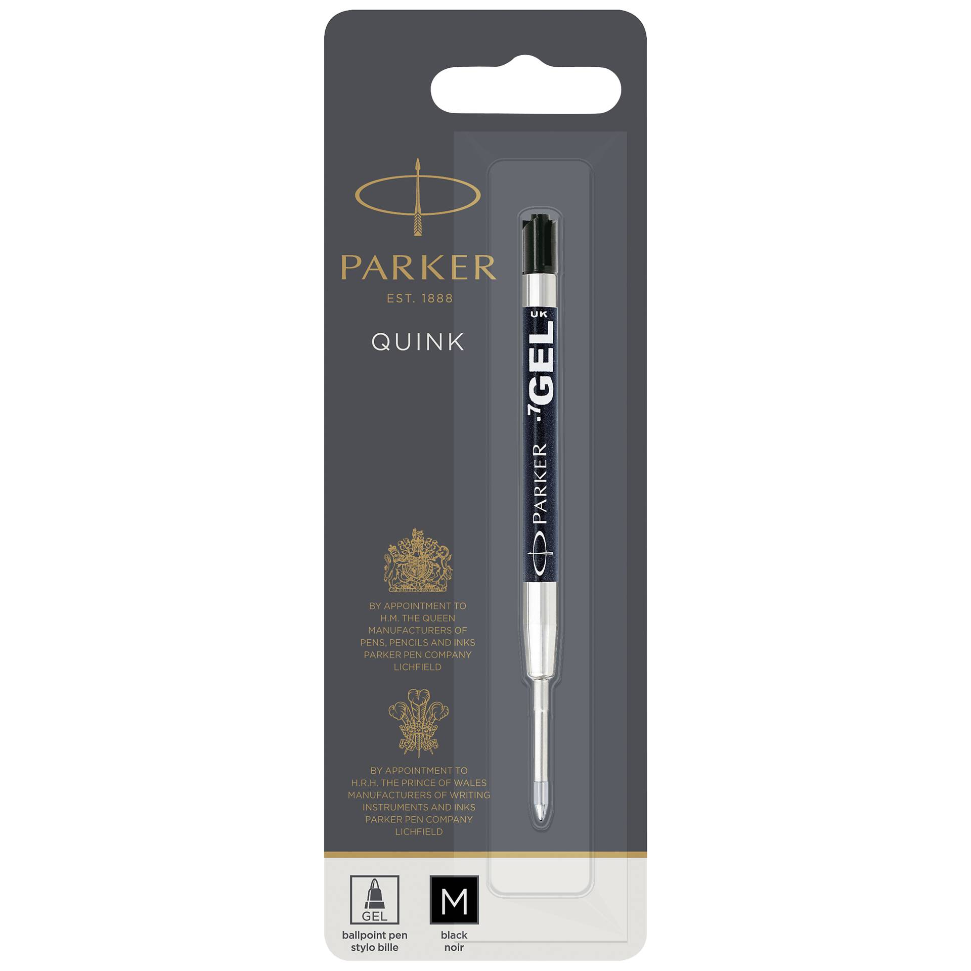 Parker wklad zelowy M 0,7 mm  czarny