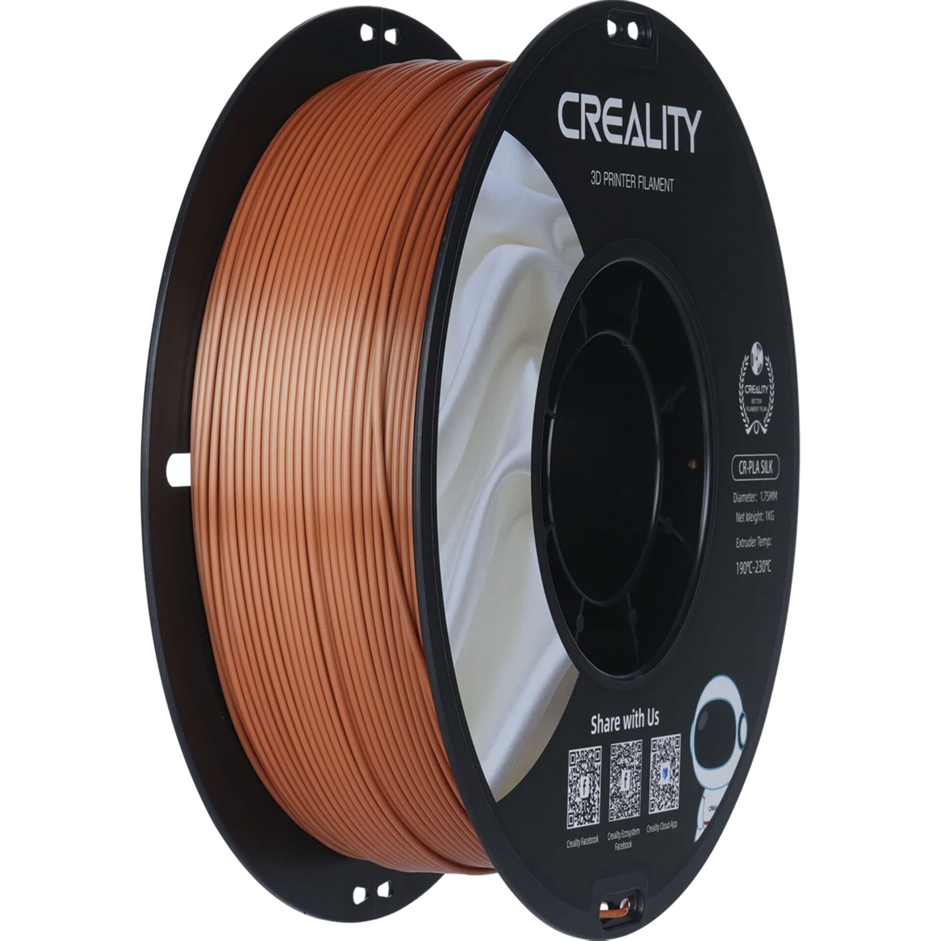 3D-Druck-Farbfilament, Filament, Kupferbraun, PLA-Silk?, Spule