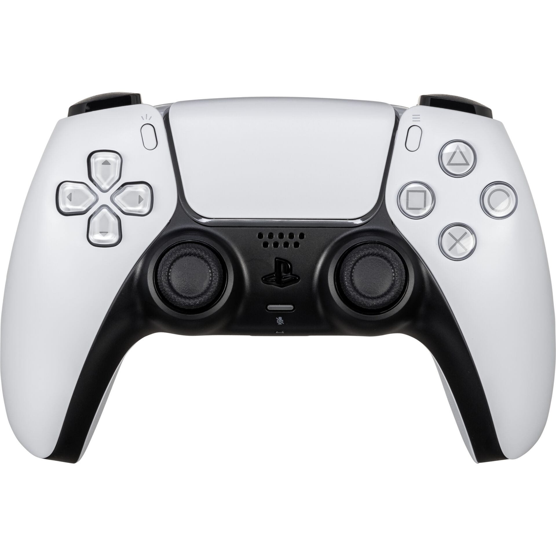 PlayStation 5-Controller, DualShock-Stil, kabellose Spielsteuerung, weißer schwarzer Controller, Gaming-Controller