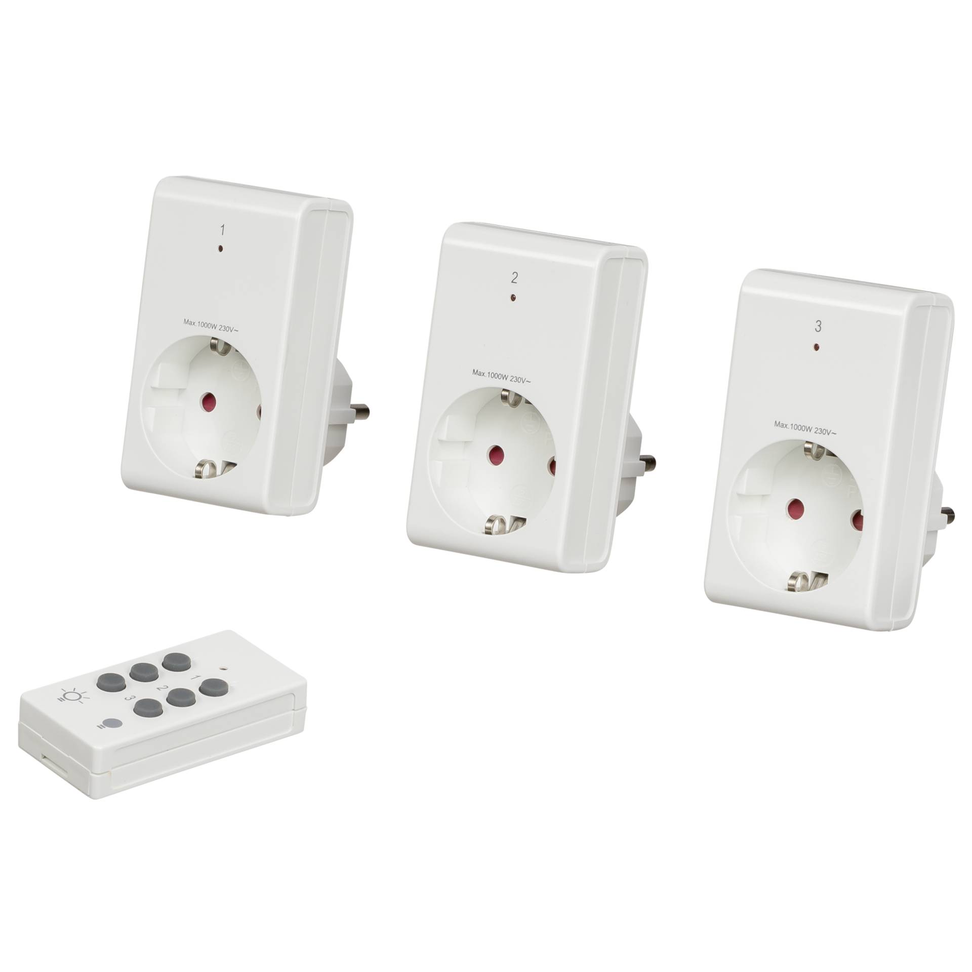 REV wireless Socket Set white  3+1