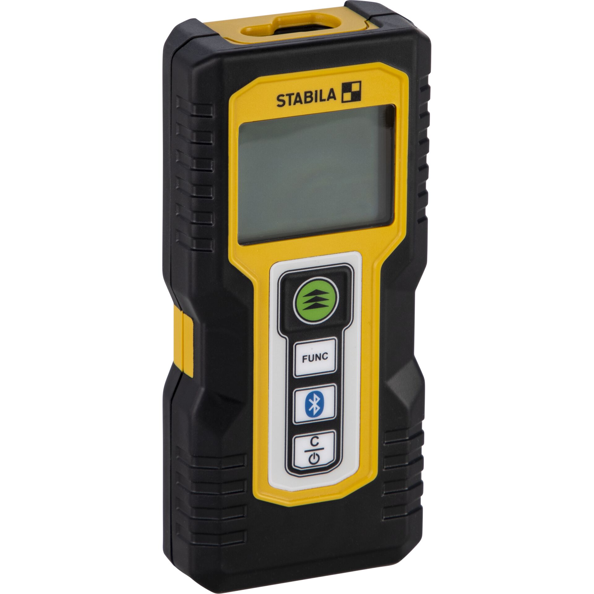 Dichtheitsmesser, Entfernungsmesser, Bluetooth, Funktionsknopf, Gelb-Schwarz Gehäuse