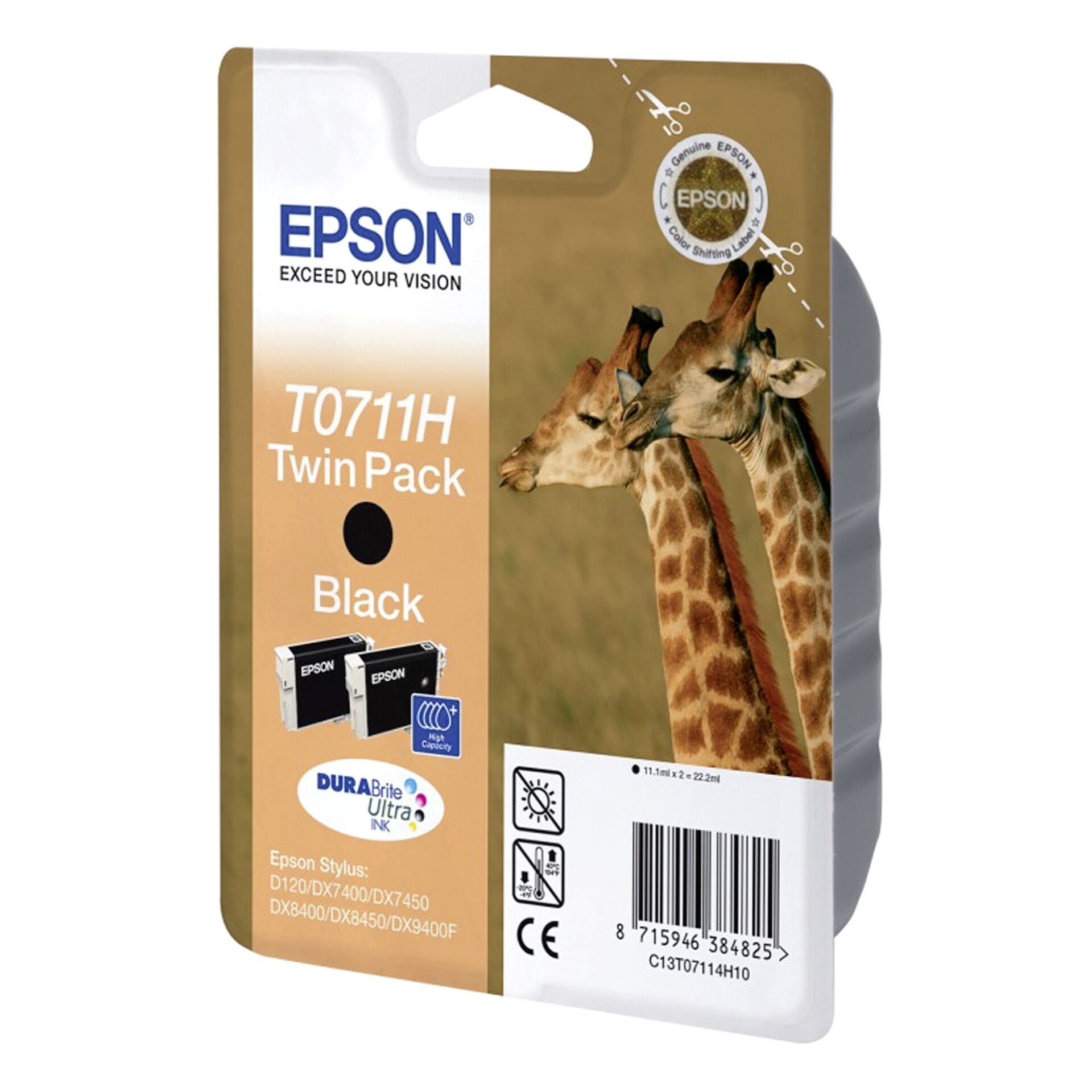 Epson ink cartridge Twinpack sw  T 071 High Capacity      T 0711H