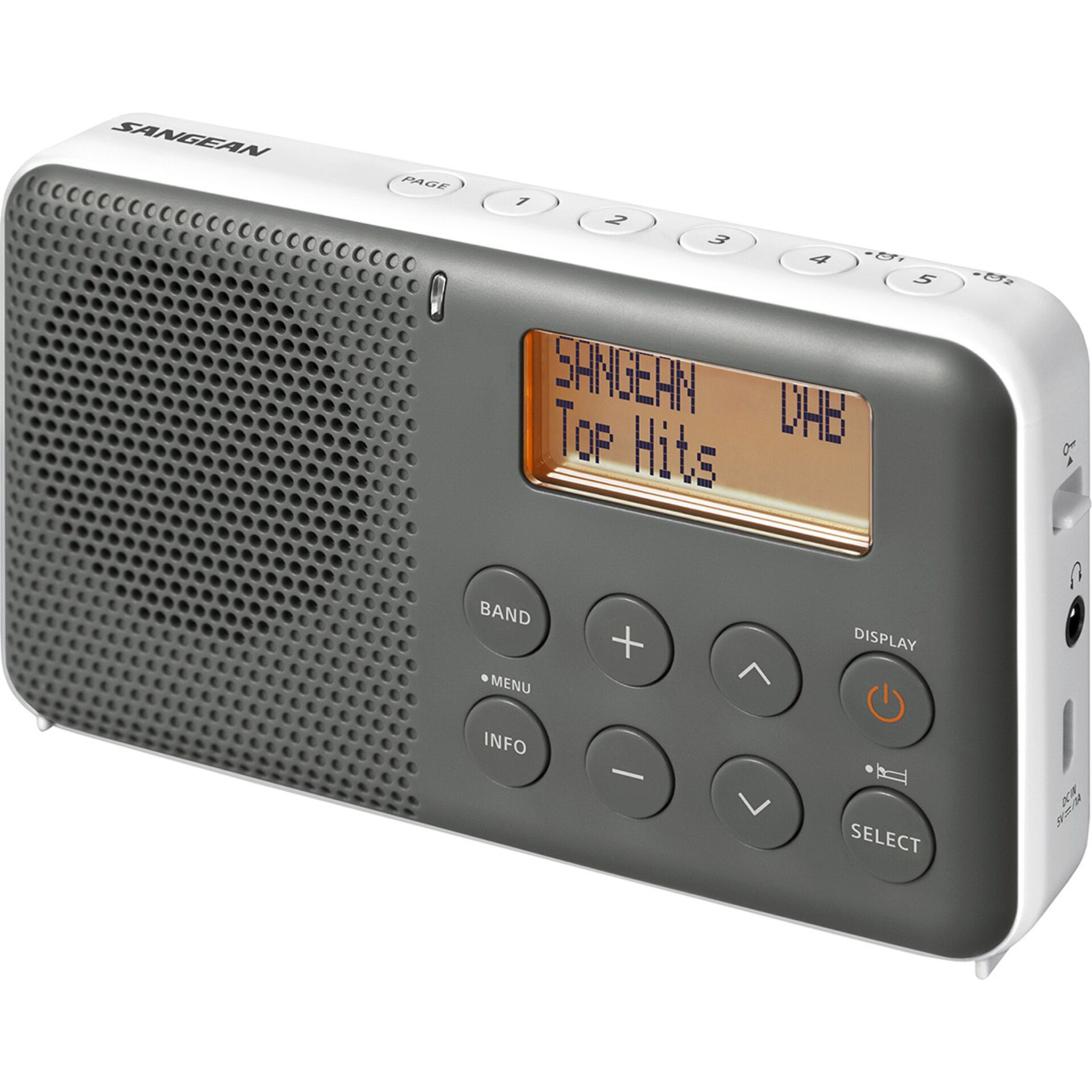 Radio, Tragbares Radio, Digitalanzeige, Grau, Tasten