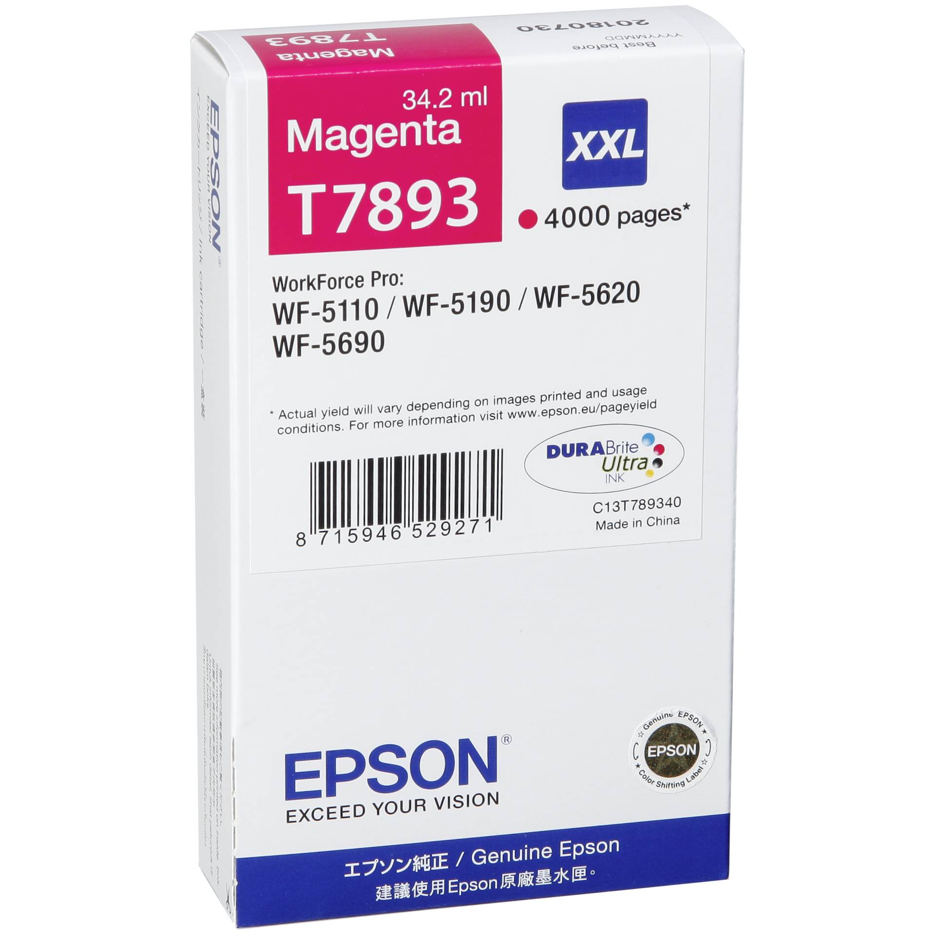 Epson DURABrite Ultra Ink XXL  tusz magenta T 7893